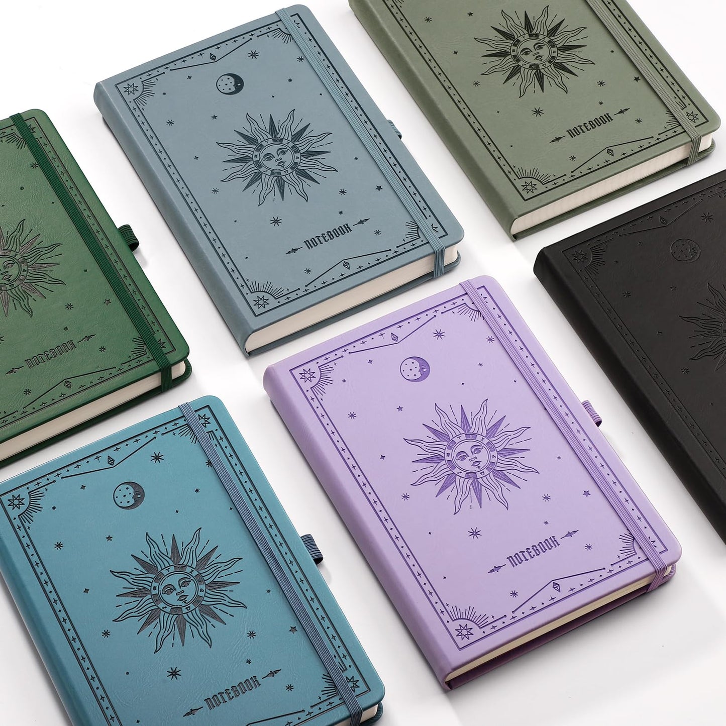 EMSHOI Blank Notebook Journal - 320 Pages, 100gsm Thick Paper, A5 Hardcover Leather, Art Sketchbook for Drawing, Unlined, Plain Sketch Book for Women Men Work Writing, 5.75 x 8.38, Light Purple