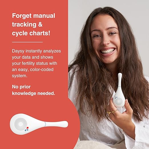 Fertility Tracker – Natural Hormone-Free Ovulation Monitor & Fertility Awareness Device – Smart BBT Thermometer with App for Cycle Tracking, Conception, or Pregnancy Planning – FSA/HSA Eligible