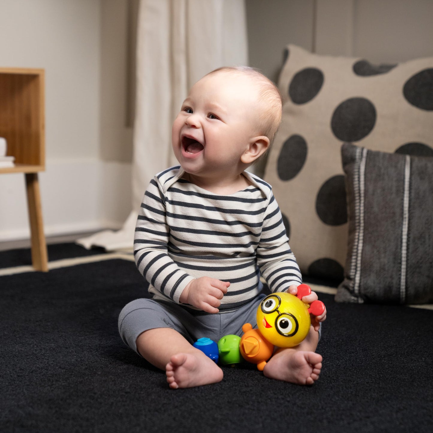 Baby Einstein Twist-a-Pal Cal Sensory Toy, with Music and Bead Chaser, Ages 6 Months and Up