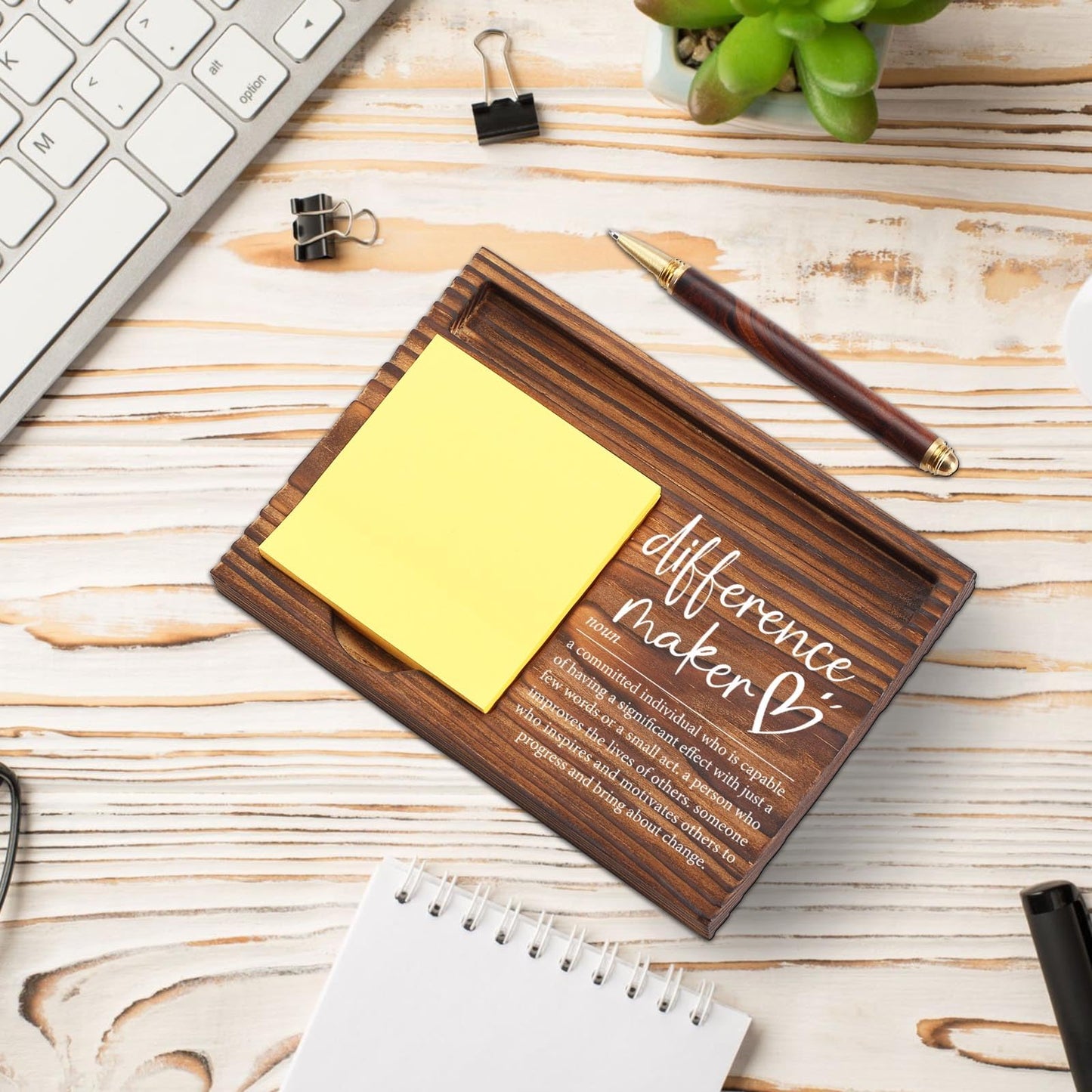 Difference Maker Gift, Difference Maker Appreciation Thank You Gift for Employee Coworker Teacher Mentor Coach Mentor Leader, Difference Maker Company Gift Desk Self-Stick Note Pad Holders TZP09