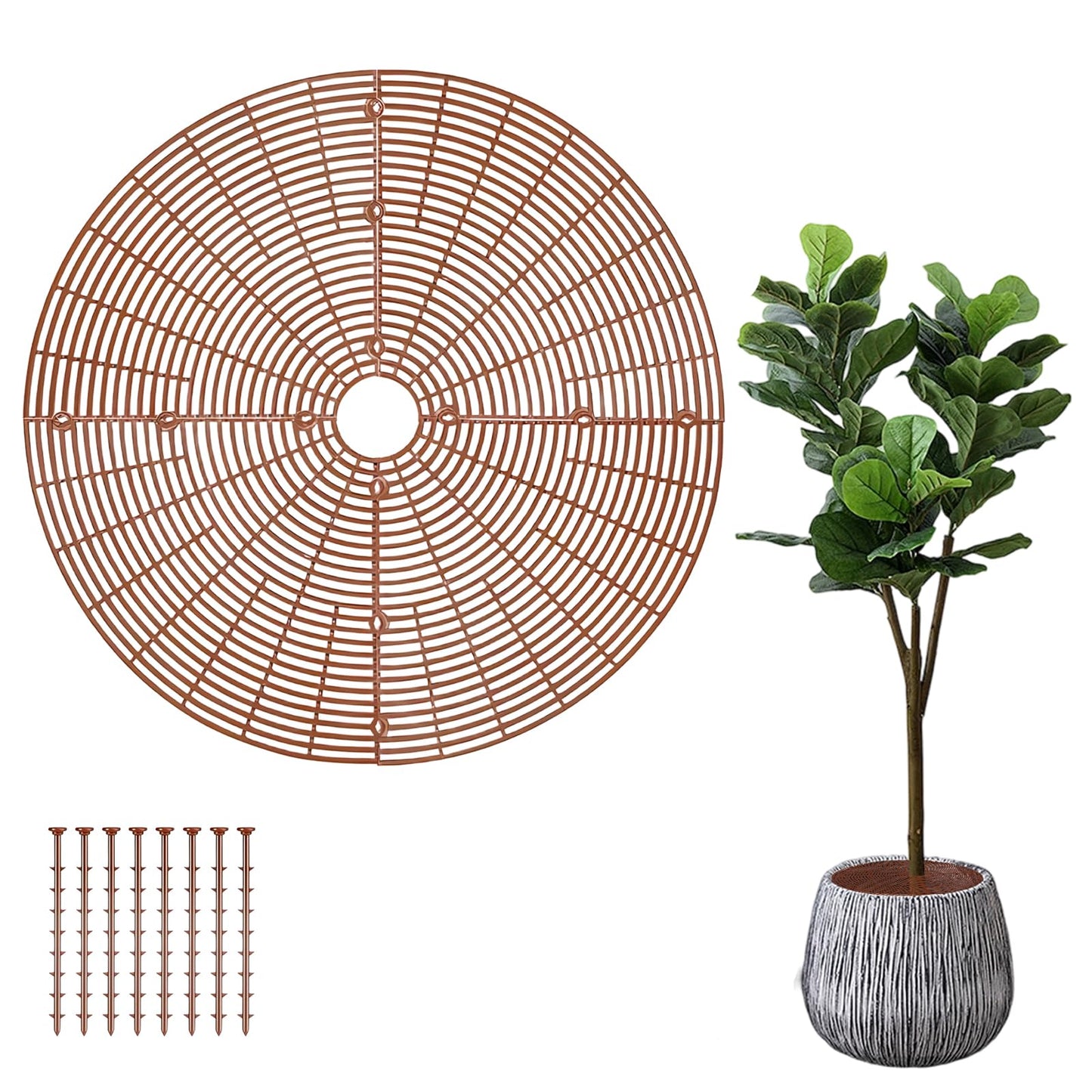 SGYUNQ Plant Pot Grid Soil Protector Covers Cuttable Flower Protector