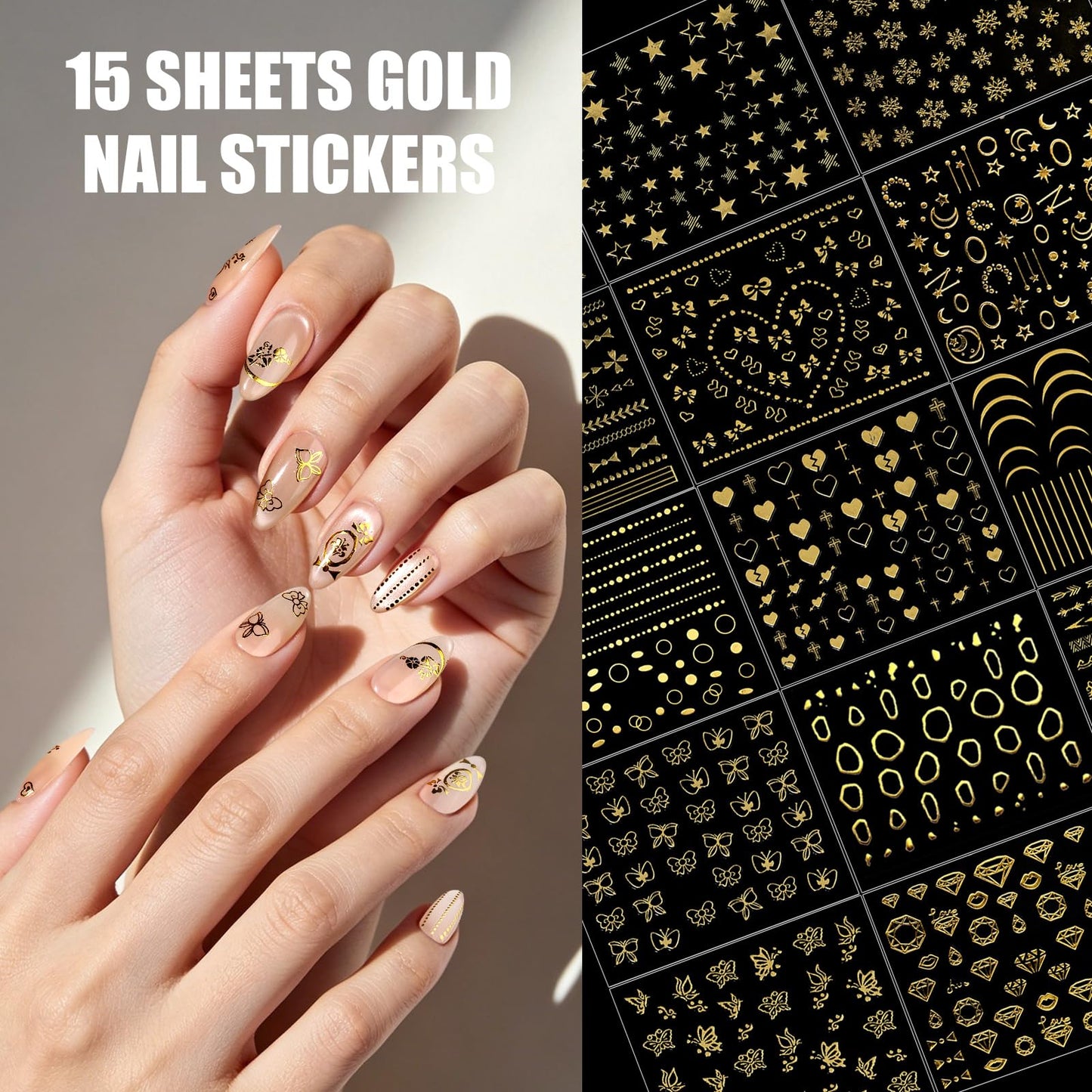 Teenitor Acrylic Nail Kit With Chrome Powder, Almond Tips, Art Brushes, Charms, 3D Gel, Tools, Stand - Beginner Set