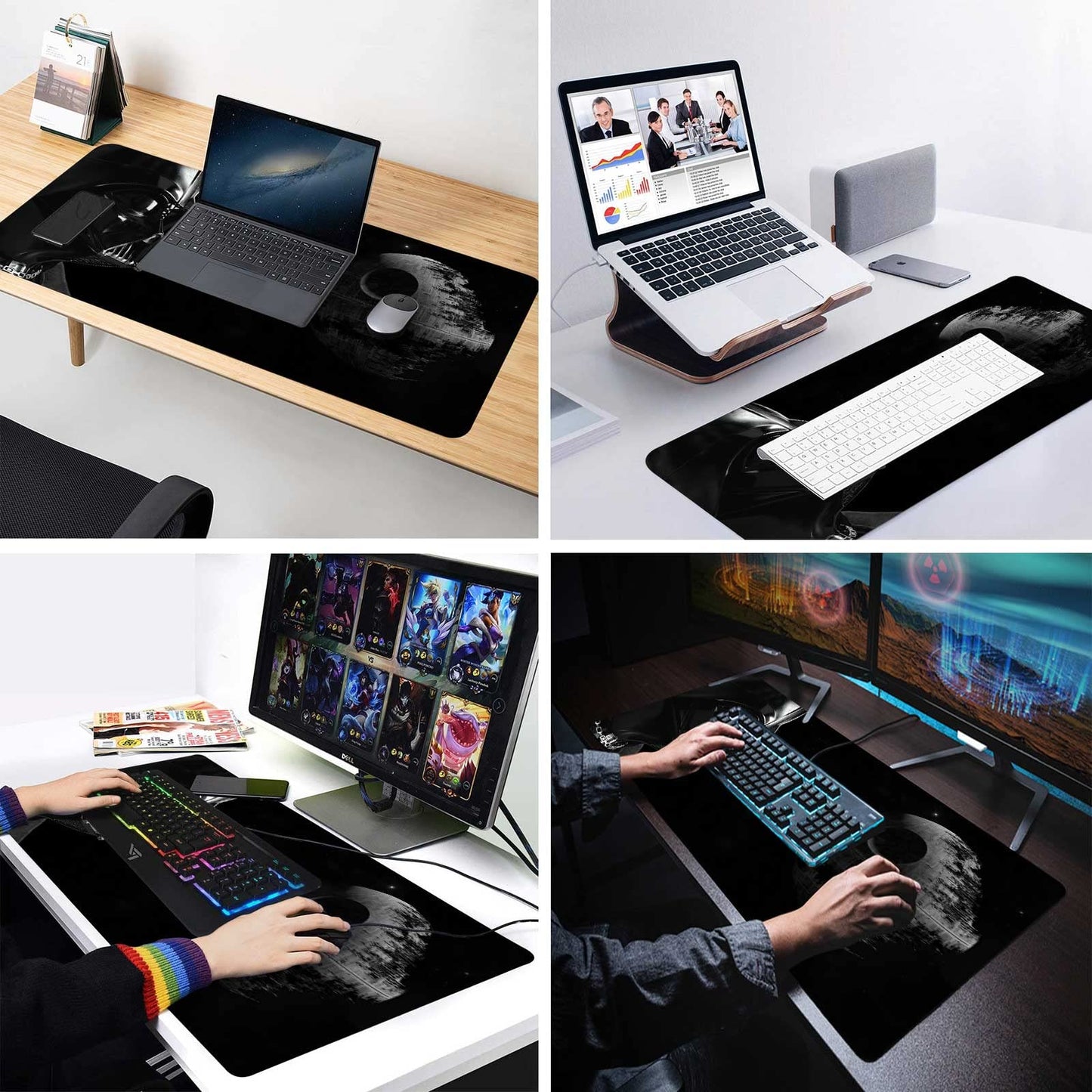 Large Mouse Pad XXL,Mousepad with Stitched Edges & Non-Slip Rubber Base-High Speed Surface-Laptop Desk Pads-Computer Keyboard and Mice Combo Pad Mat 15.7X31.5 inch