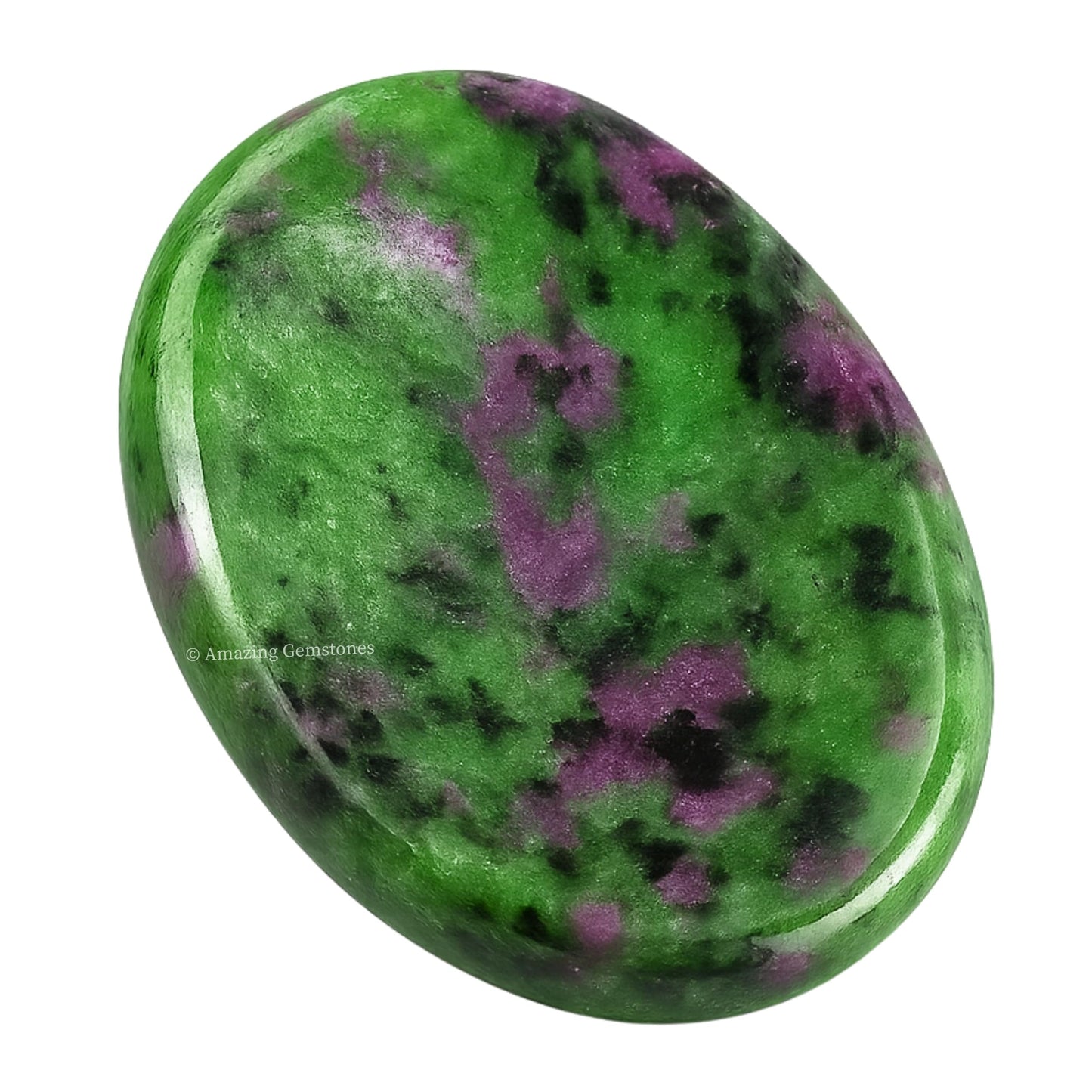 Amazing Gemstone Ruby Zoisite Worry Stone Crystals and Healing Stones - Worry Stones for Stress Relief Gifts - Piedra Crystal Fidget for Meditation, Relaxation - Unique Stocking Stuffers
