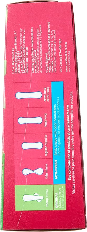 Carefree Thong Pantiliners-Unscented- 49 Count (Pack of 3)