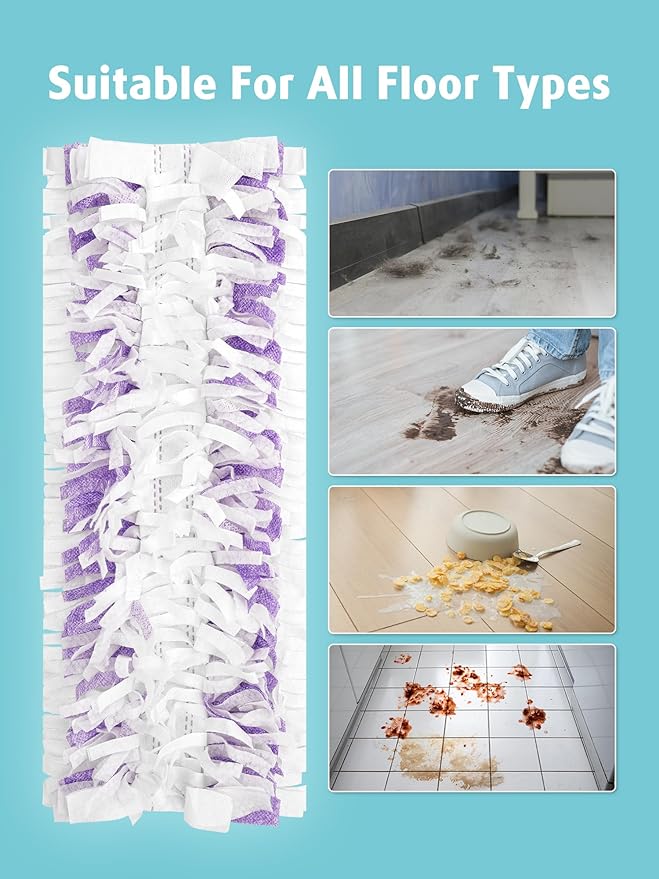 AIR U+ 36 Pack Disposable Power Mop Pads Refills for Swiffer Power Mop, Unscented 14-Layer Thickened Multi-Surface Replacement Mopping Refills Pads for Floor Surface Cleaning