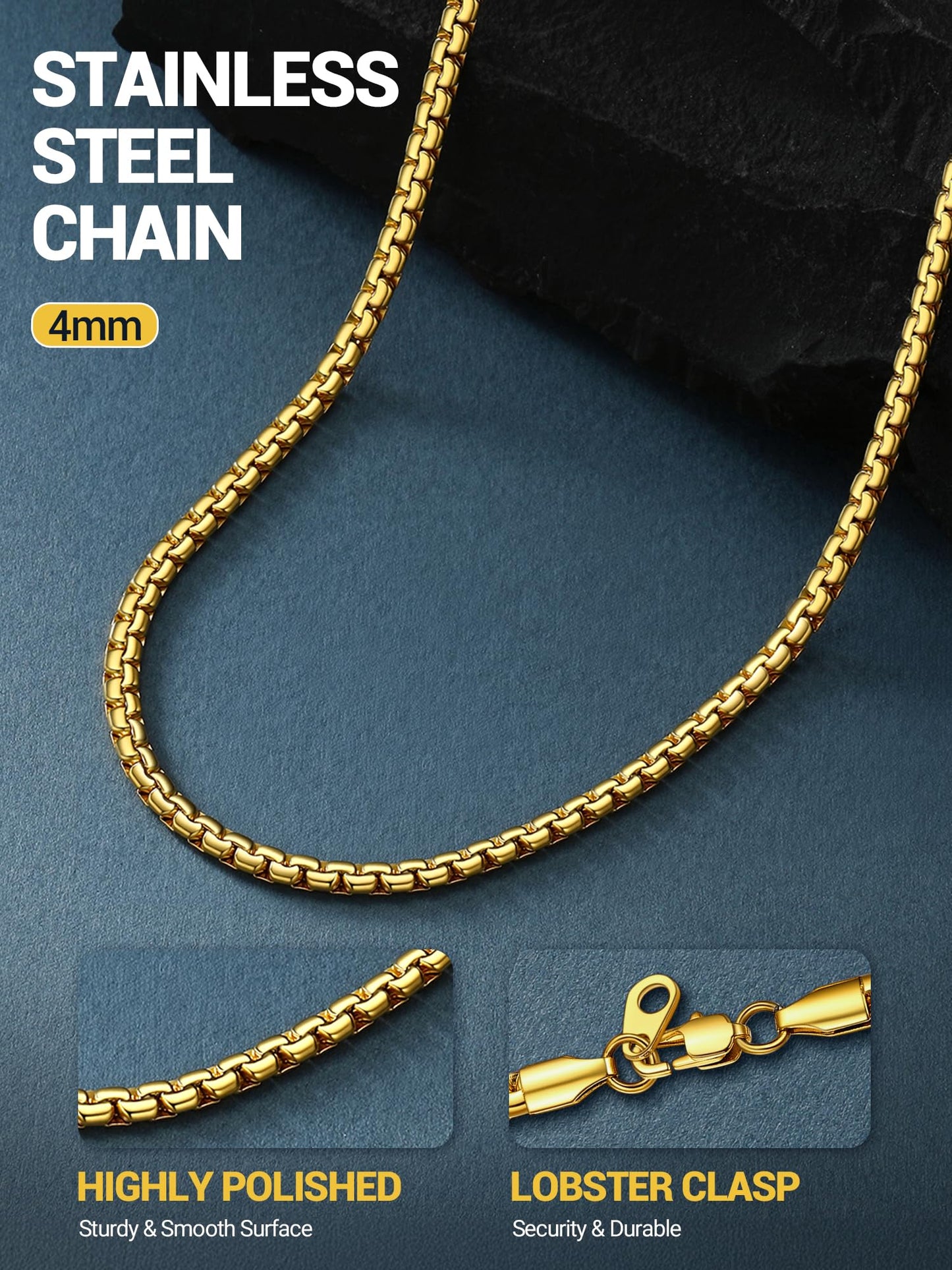 PROSTEEL Mens Chain Necklace Chain for Men Trendy Jewelry Chains Necklaces