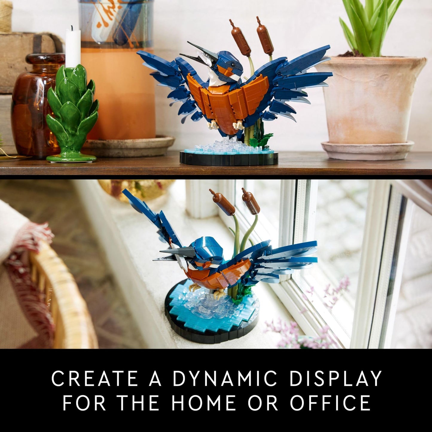 LEGO Icons Kingfisher Bird Model, Creative Set for Adults to Build and Display, Relaxing Project for Bird Lovers & Enthusiasts, Ideal Gift for Home and Office Décor, 10331