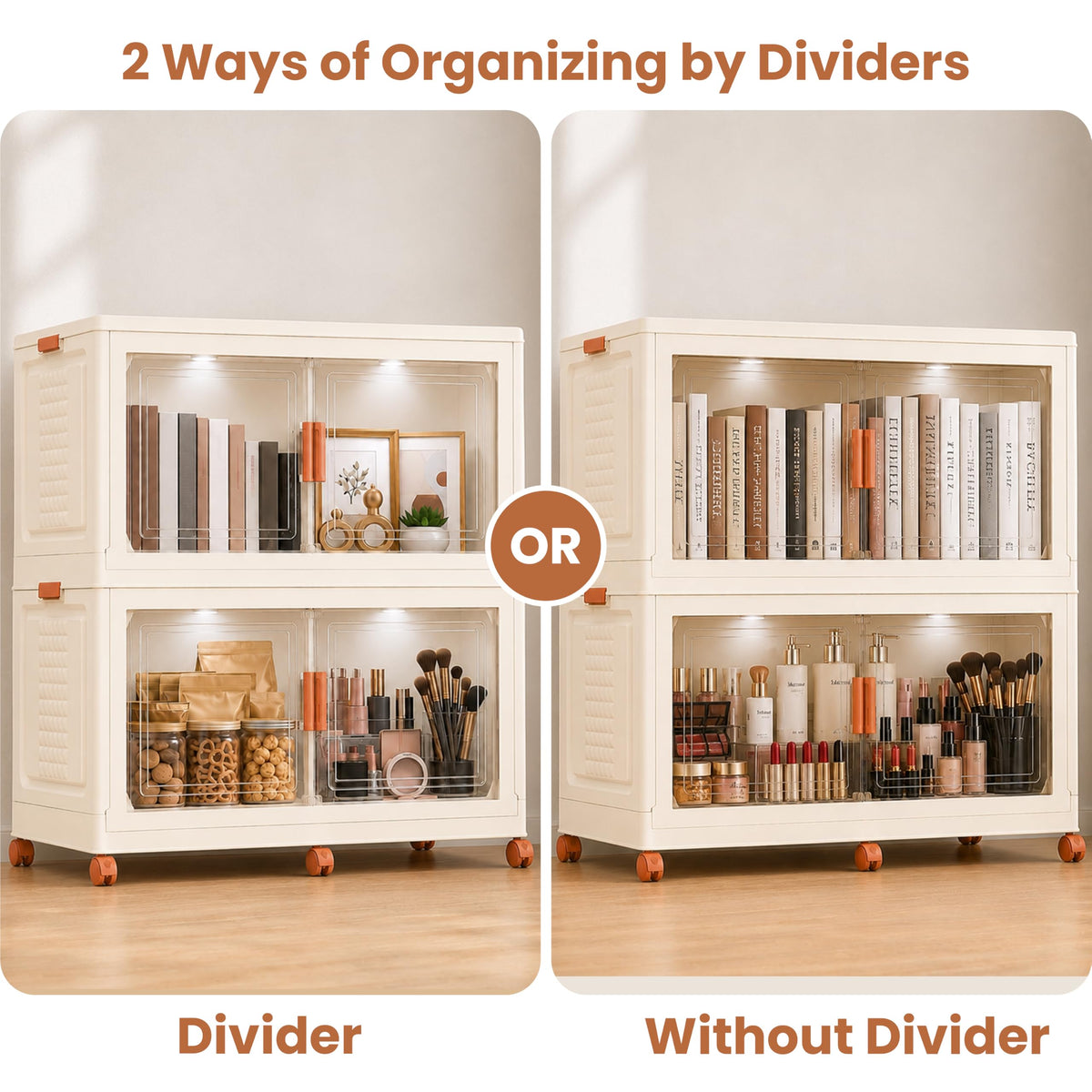 376QT 94GAL 2 Pack Foldable Cabinets with Wheels (2 Count)
