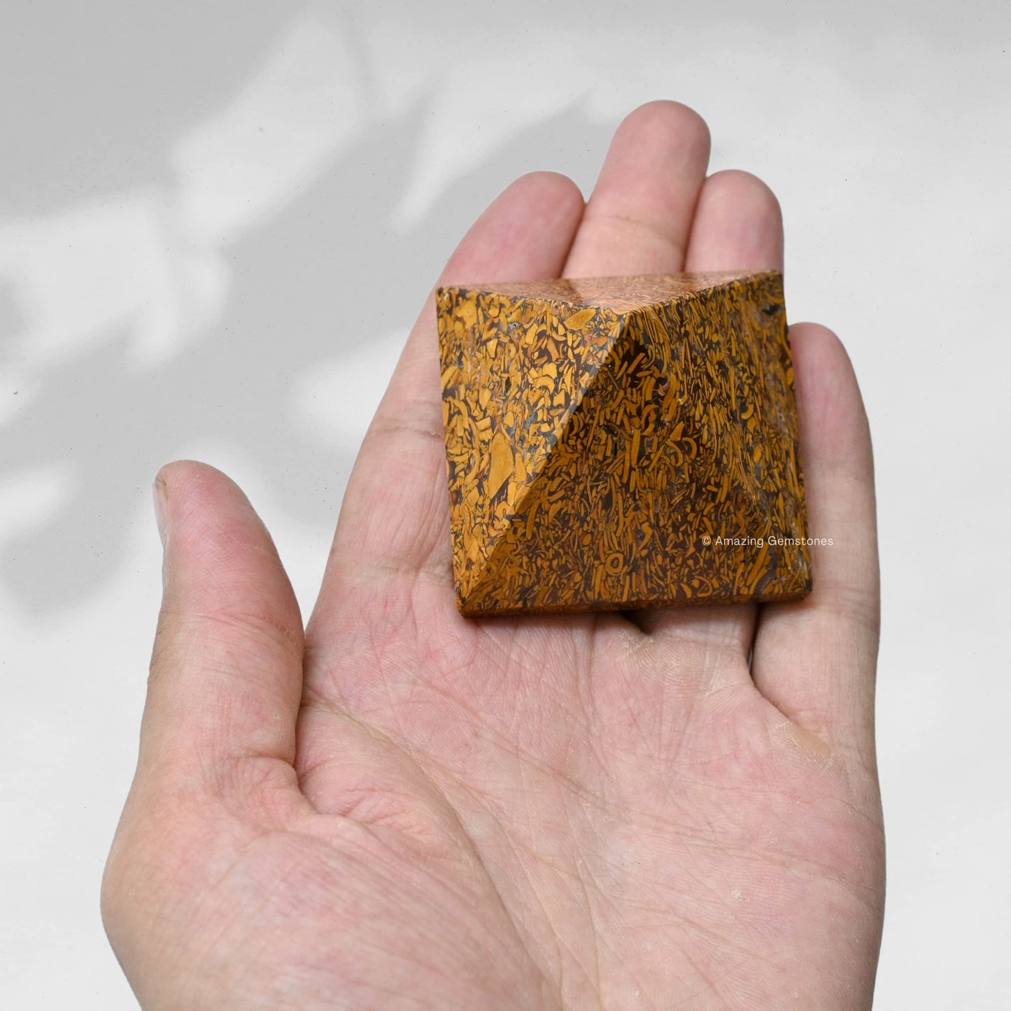 Amazing Gemstone Mariyam Jasper Pyramid Crystal Healing Stones - 2" Great Pyramid Figurine of Natural Stone Pyramid for Meditation, Reiki, Chakra Balancing and Crystal Pyramids Grid
