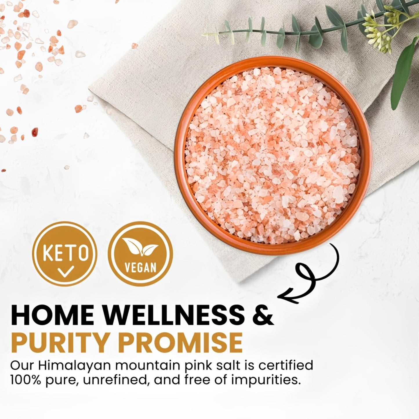 Fàtima Pink Himalayan Salt | 100% Pure & Mineral-Rich Coarse Himalayan Pink Salt Crystals | Natural, Non-GMO, Fine Grain for Grinder Refill, Cooking, Seasoning & Table Use | 20 Oz