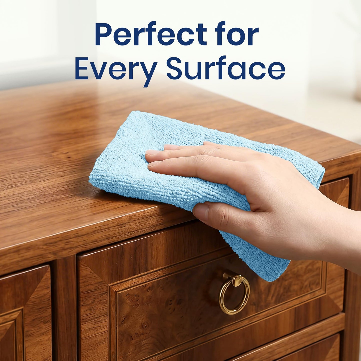 Avalon Towels Microfiber Cleaning Cloth Roll (Value Pack of 75) - Size 12x12 Inches, Highly Absorbent Microfiber Rolls, Reusable Paper Towels, Lint Free Cleanang Towels
