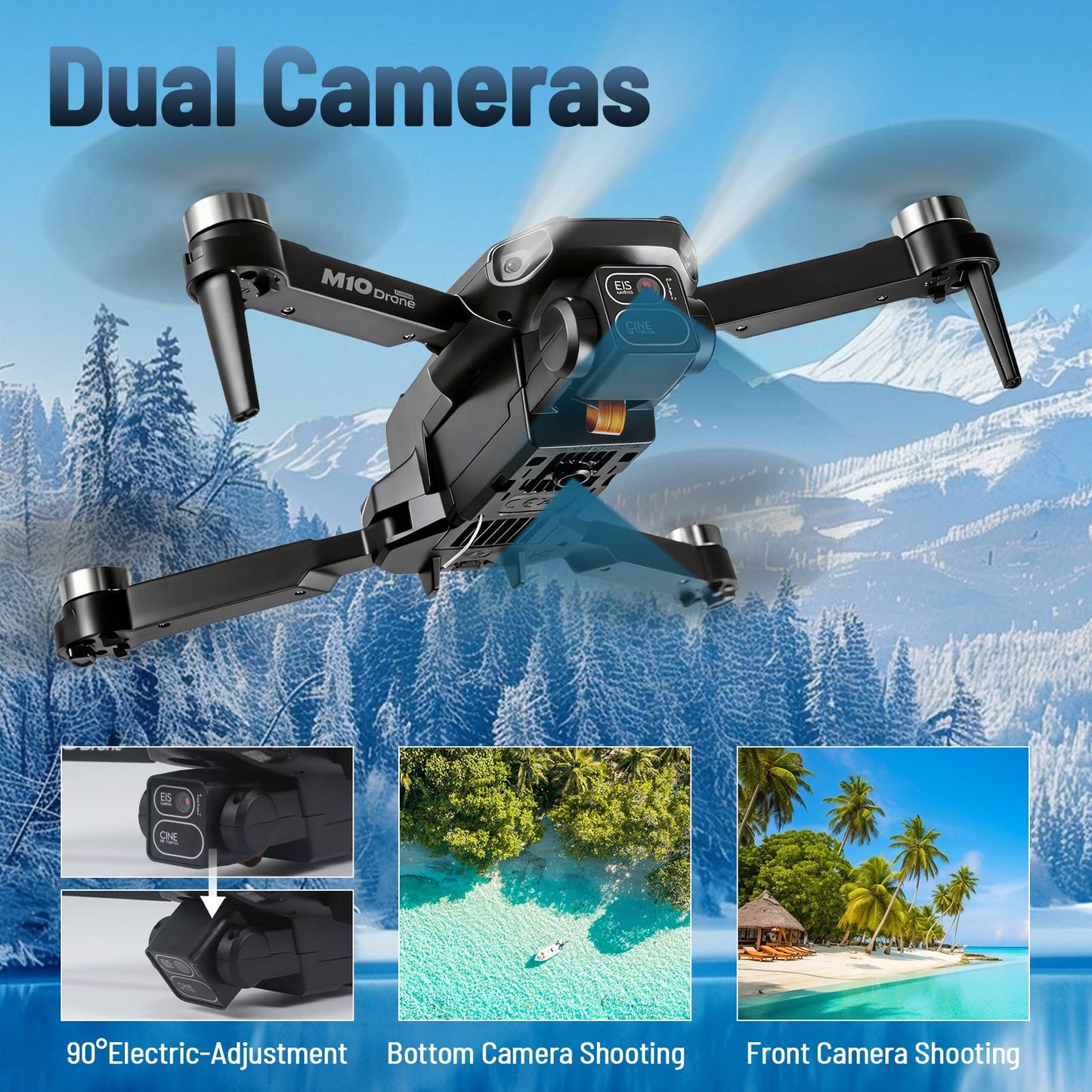 Mini Drone with Camera, 4K HD FPV Drone for Beginners,Brushless Motor, Altitude Hold, Gesture Selfie, One key Return/Emergency Stop,3D Flips, Waypoint Fly, 2 Batteries,Foldable RC Quadcopter.