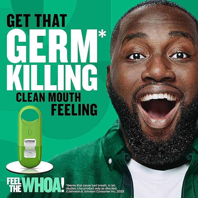 Listerine Freshburst Pocketmist Fresh Breath Oral Care Mist, Non-Aerosol Sugar-Free Minty Breath Refresher Spray to Kill 99% of Bad Breath Germs, Portable, Spearmint Flavor, 6 x 7.7 mL