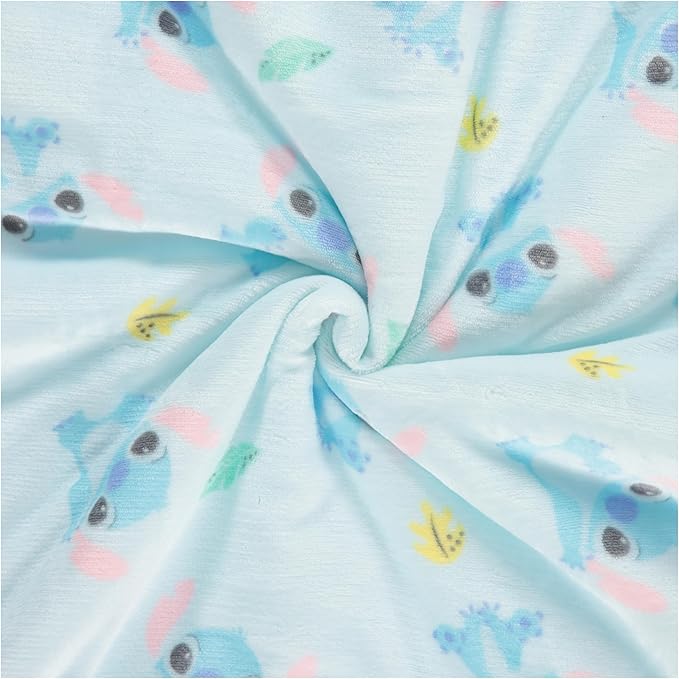 Disney Mickey Mouse, Minnie Mouse, Winnie The Pooh, Lilo and Stitch 2-Ply Infant Blanket - Soft Fleece with Polyfill - Cozy and Warm Baby Blanket for Baby Boys and Girls, 30x40 Inches (Pack of 2)