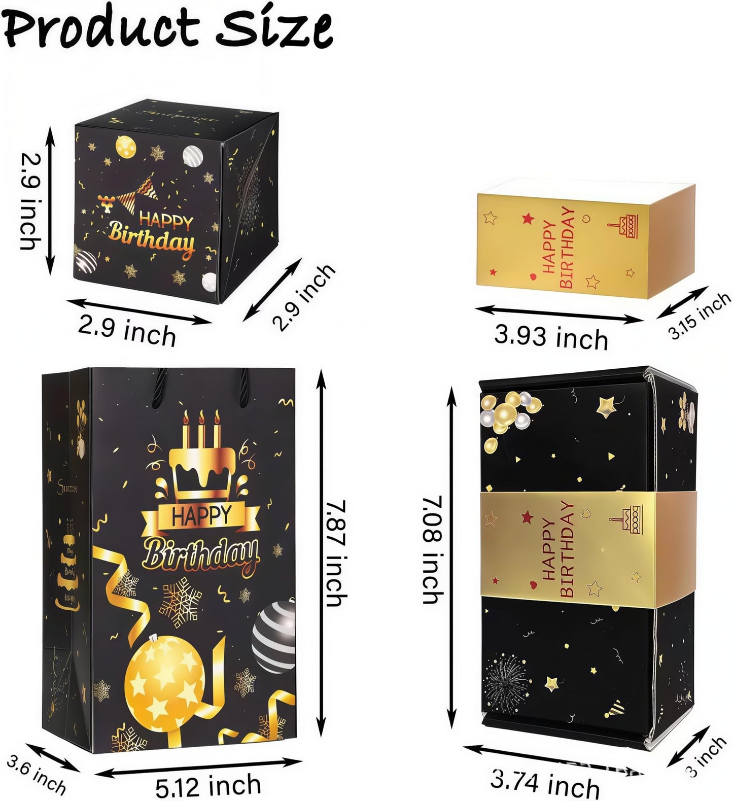 Surprise Gift Box Explosion for Money,Birthday Bouncing Box,Folding Bouncing Gift Box for Birthday Anniversary, 12 bounces Boxes