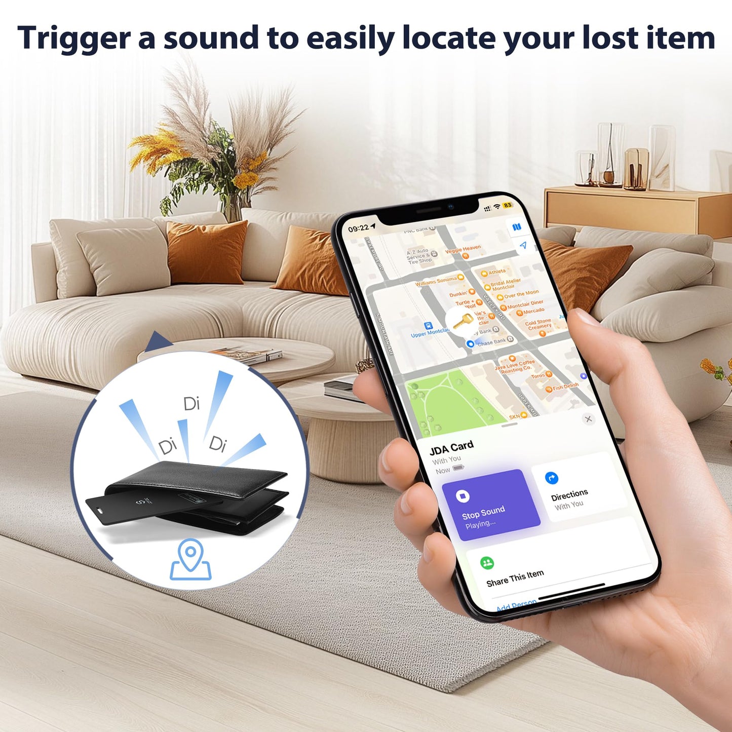 Tracking Card[Apple MFi Certified],Smart Tracker for Wallet Works with Apple Find My (iOS Only),Slim Wallet Tracker, Luggage & Passport,Smart Tracker for Wallet, IP68 Waterproof, 1 Pack