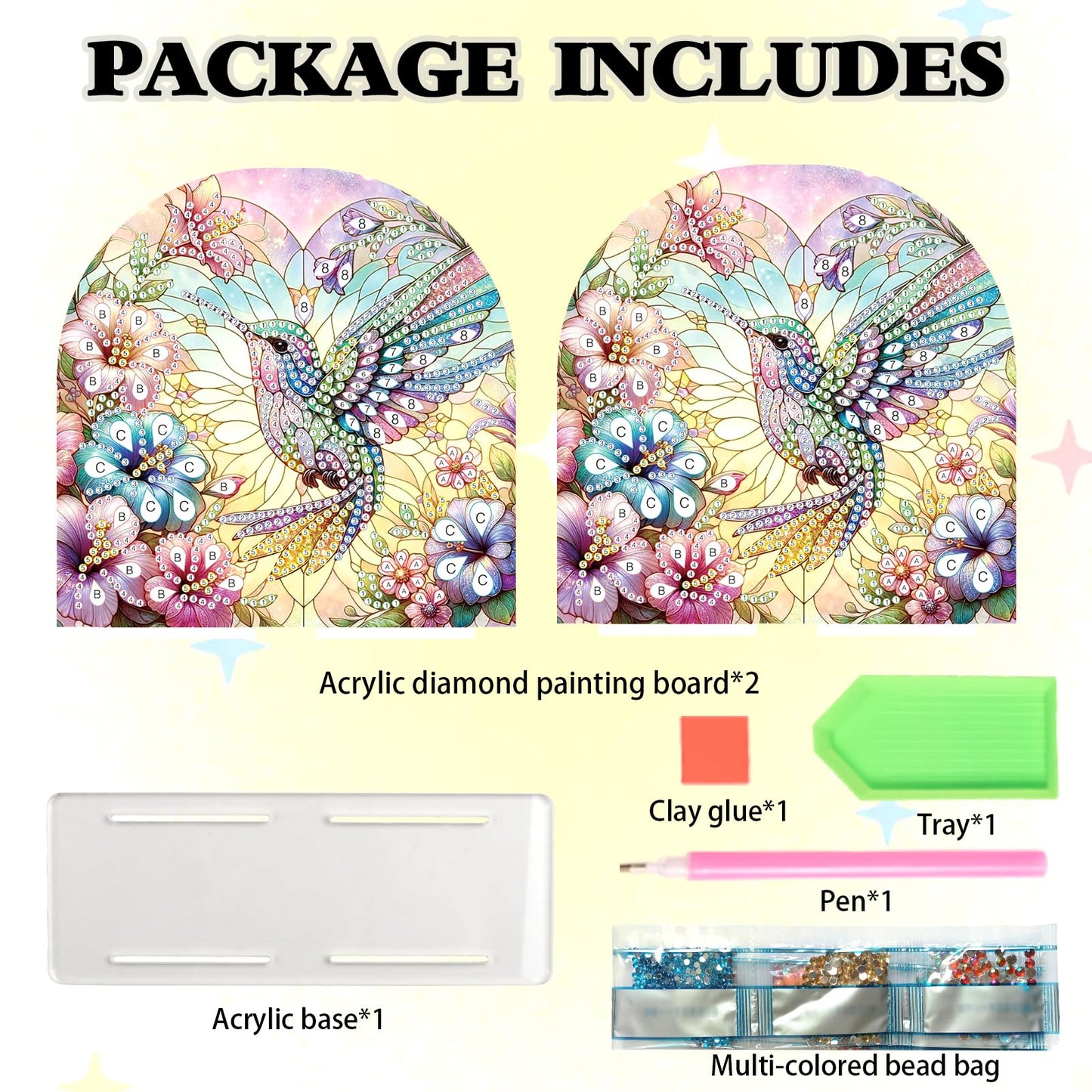 JZHYOAN Parrot Diamond Art Napkin Holder, Kitchen Napkin Holder with Upright Storage, DIY Diamond Art Decorative Dispenser for Kitchen, Bathroom, Dining for Desktop Holder Organizer