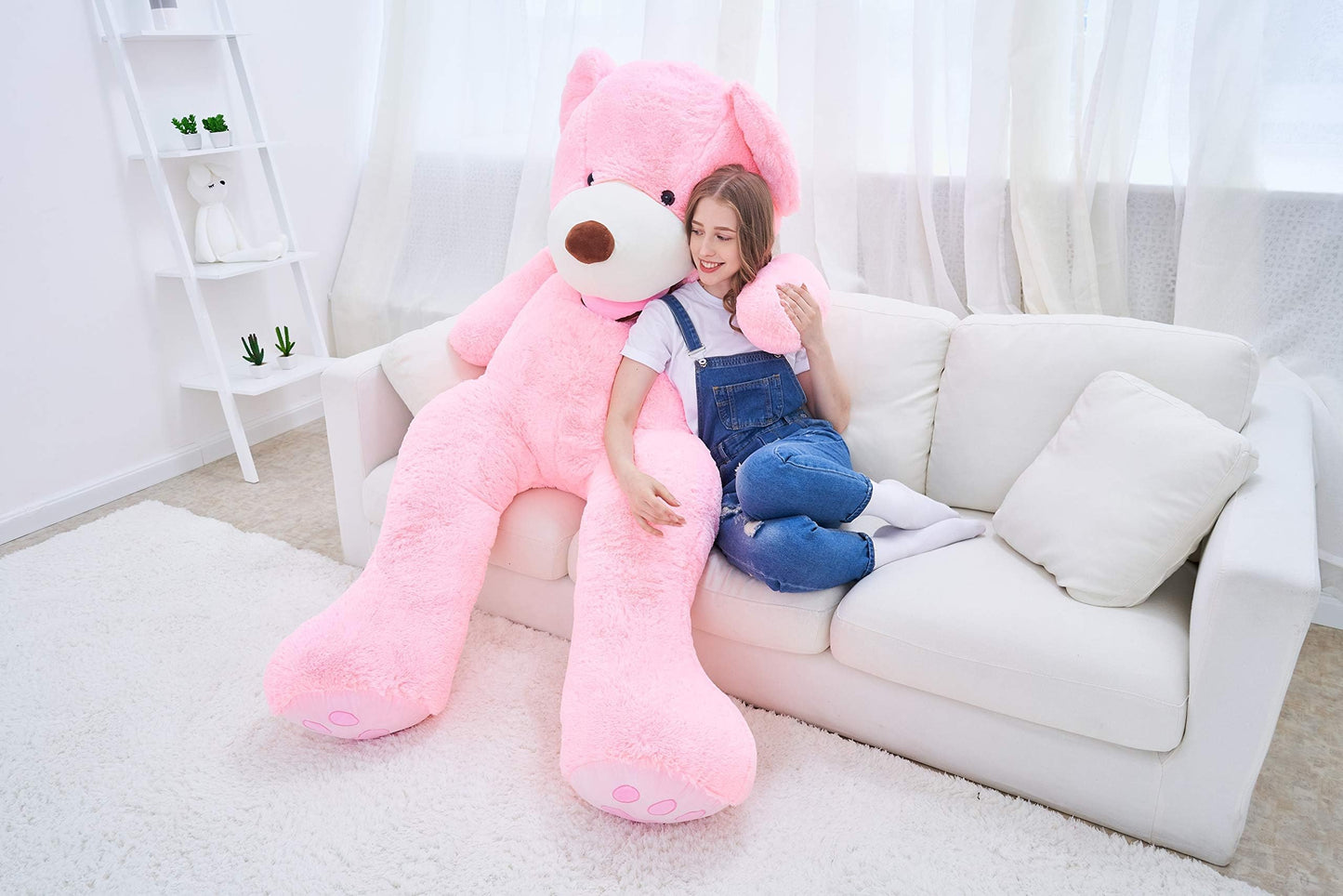 IKASA Giant Teddy Bear Plush Toy Stuffed Animals (Pink, 78 inches)