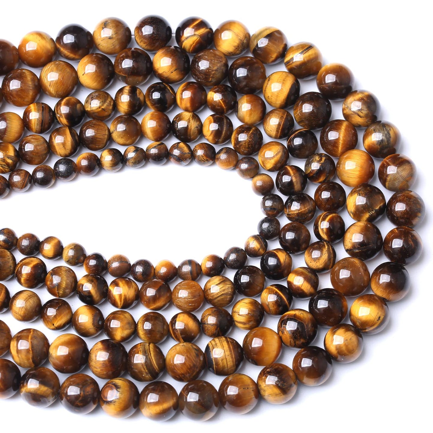 4mm 90pcs AAA Yellow Tiger Eye Gemstone Beads Natural Round Loose Crystal Energy Stone Healing Power for Jewelry Making 1 Strand 15" (4mm, Yellow Tiger Eye Stone)