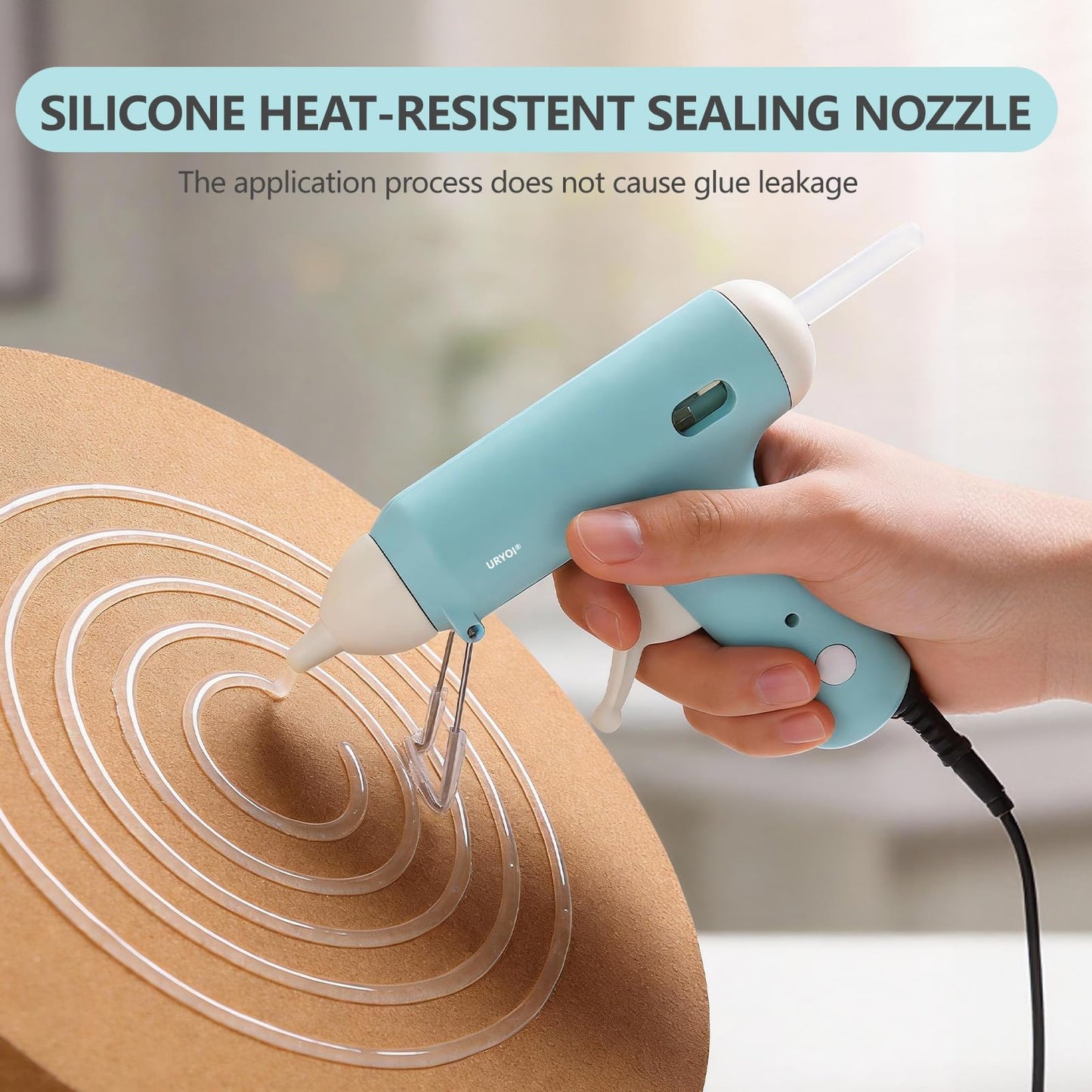 20W Fast Heating Hot Glue Gun, Anti-Drip No Drip Hot Melt Glue Gun with 20 Glue Sticks, 90s Quick Preheat Mini Glue Gun for DIY Crafts, School Projects, Home Repairs & Art Creation (Blue)