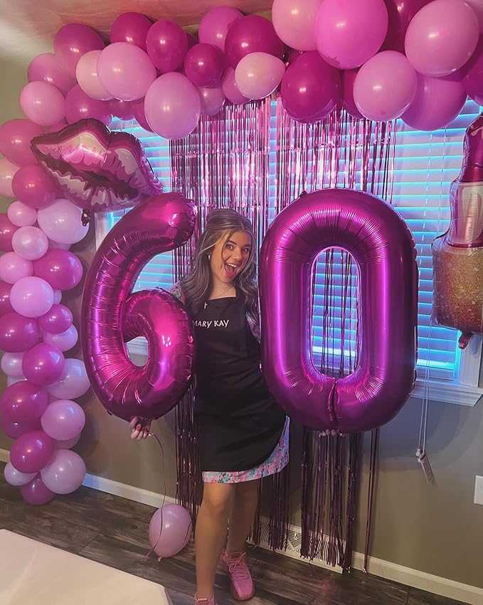 Rosy Purple 9 Balloon, Number Balloons 40 Inch, 9th Giant Birthday Decorations for Girls, 19th 29th Party Decorations Supplies, Number 9 Balloon