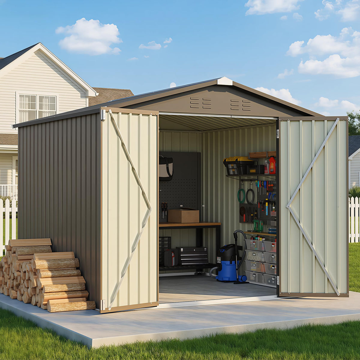8x8FT Outdoor Storage Shed