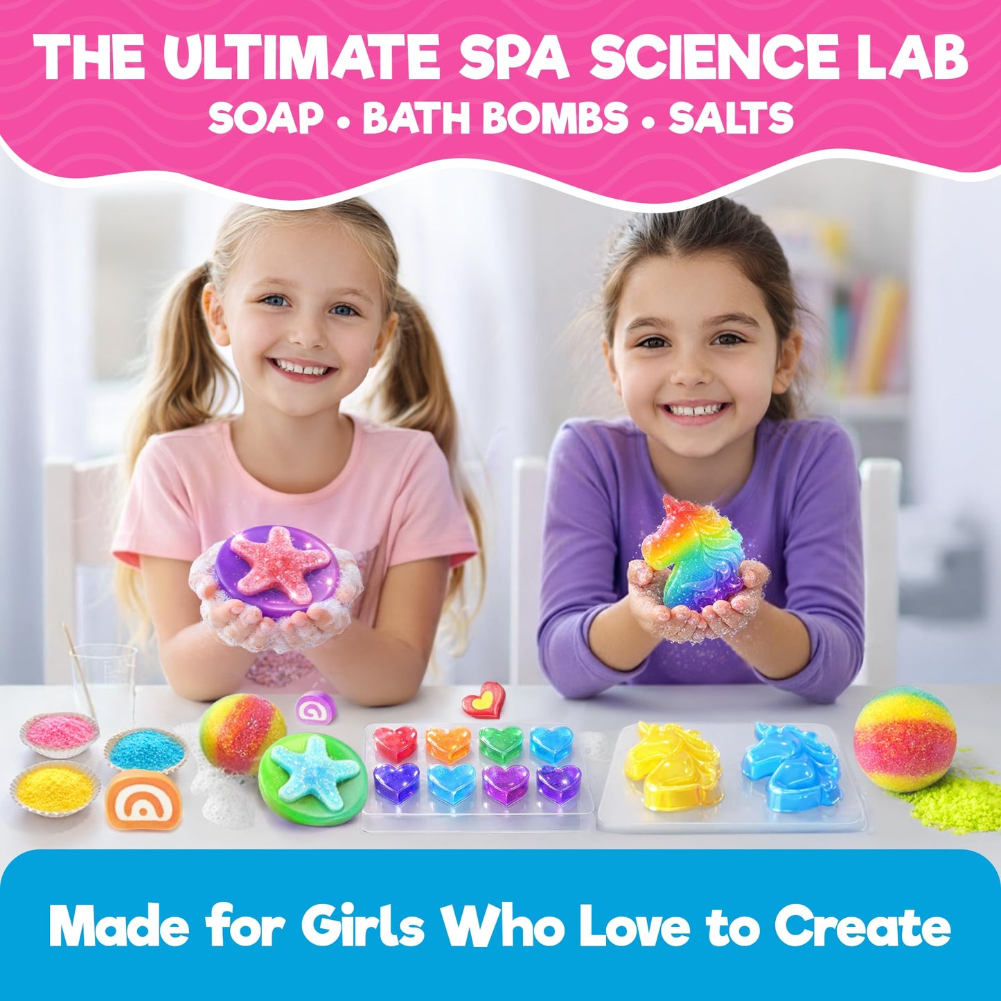 Doctor Jupiter Soap & Bath Bomb Making Kit for Kids, Make Your Own Bath Bombs for Kids Ages 8-12 | DIY Crafts for Girls, Birthday Gift Ideas for 8+ Year Olds