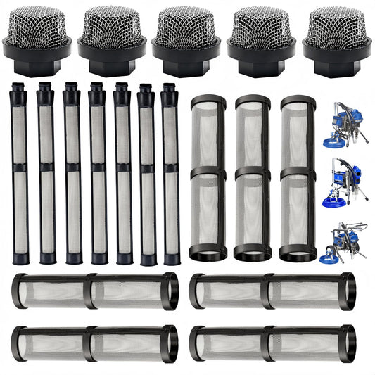 (5+7+7) Airless Spray Filter Set 246385 246384 287032 Compatible with Graco 390 395 490 495 495 595 3400 Airless Sprayer Paint Sprayer Parts,3 Kinds for graco Sprayer Filters and Gun Filter