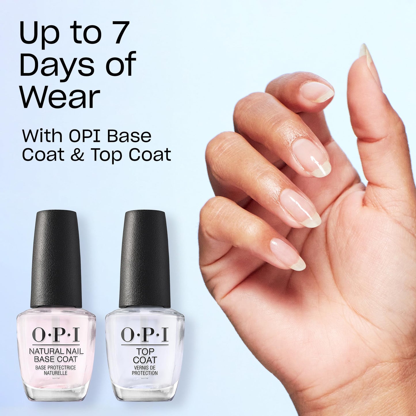 OPI Nail Lacquer & On Point Press On Nails, Put it in Neutral Bundle | Sheer Soft Short Round Press-On Nails 24 Count with Nail Glue with Matching Nail Lacquer Polish Shade