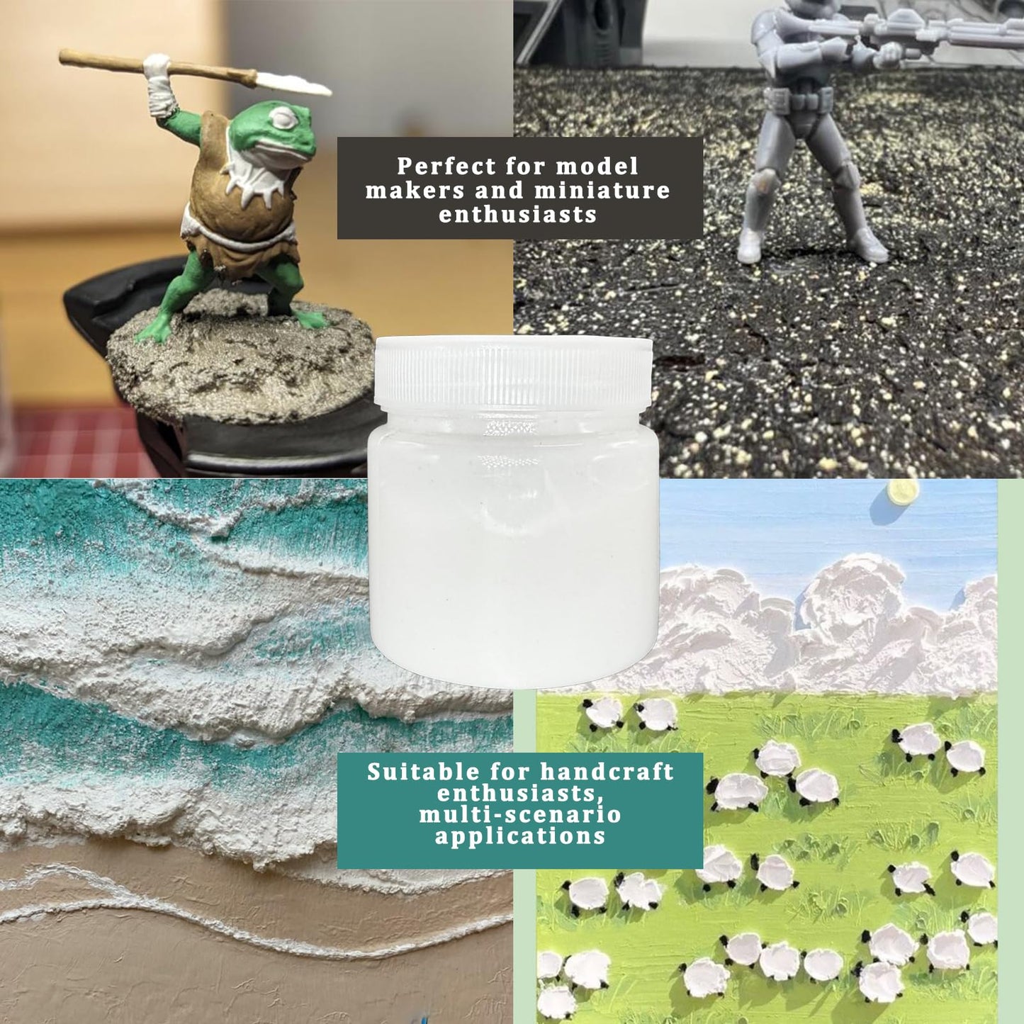 Sand Texture Paste, Realistic Ground Effect for Crafts Models Natural Sand Effect Paste, Create Earthy, Textured Surfaces for Art & Diorama