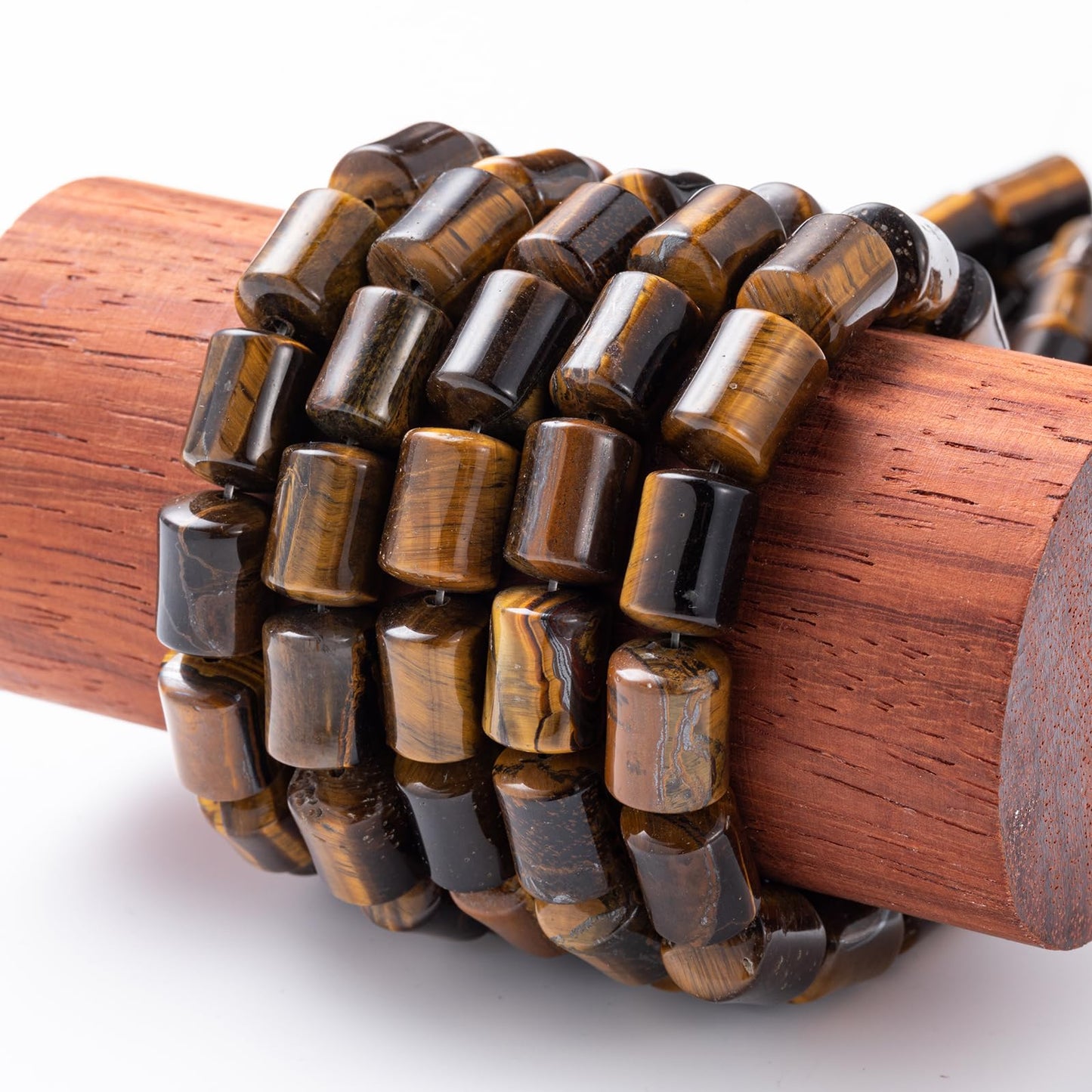 Natural Yellow Tiger Eye Cylinder Tube Beads 10x14mm 38cm/str Loose Semi Gemstone Stone Beads for Making Bracelets Necklace