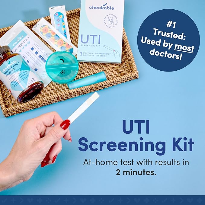 Checkable® Urinary Tract Infection Screening Strips (3ct) and Checkable D-Mannose UTI Supplements (60ct) Combo Pack