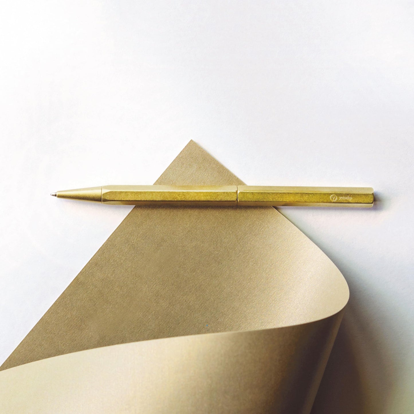 YSTUDIO Classic Luxury Revolve Ballpoint Pen,Gilded Nib,Gorgeous Finish,Trustworthy Pen Gift for Men&Women-Elegant, Reliable,Nice Pen for Writing-brass