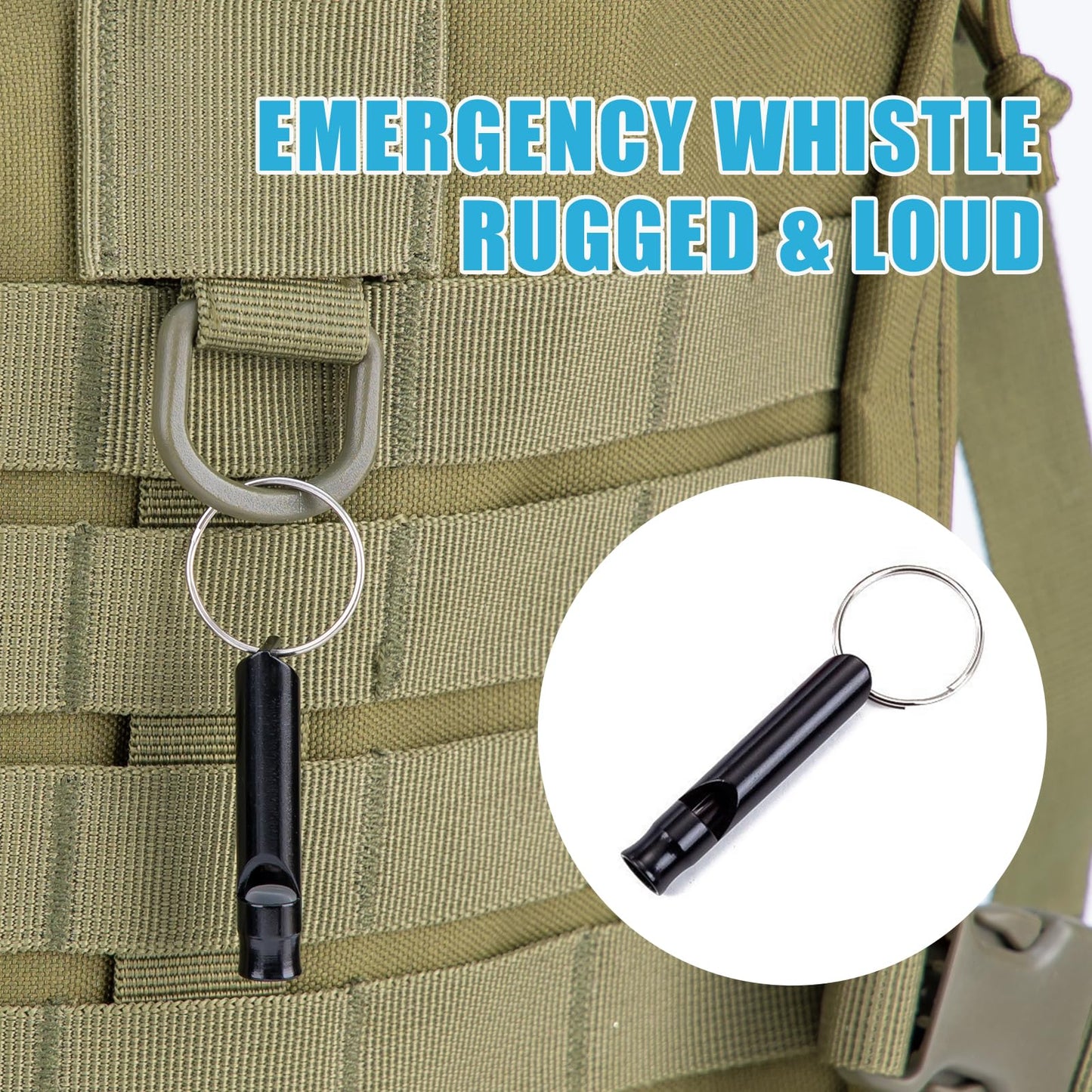 AUTODECO Car Roadside Emergency Kit, Portable Car Safety Kit Car Kits for Emergency, Black