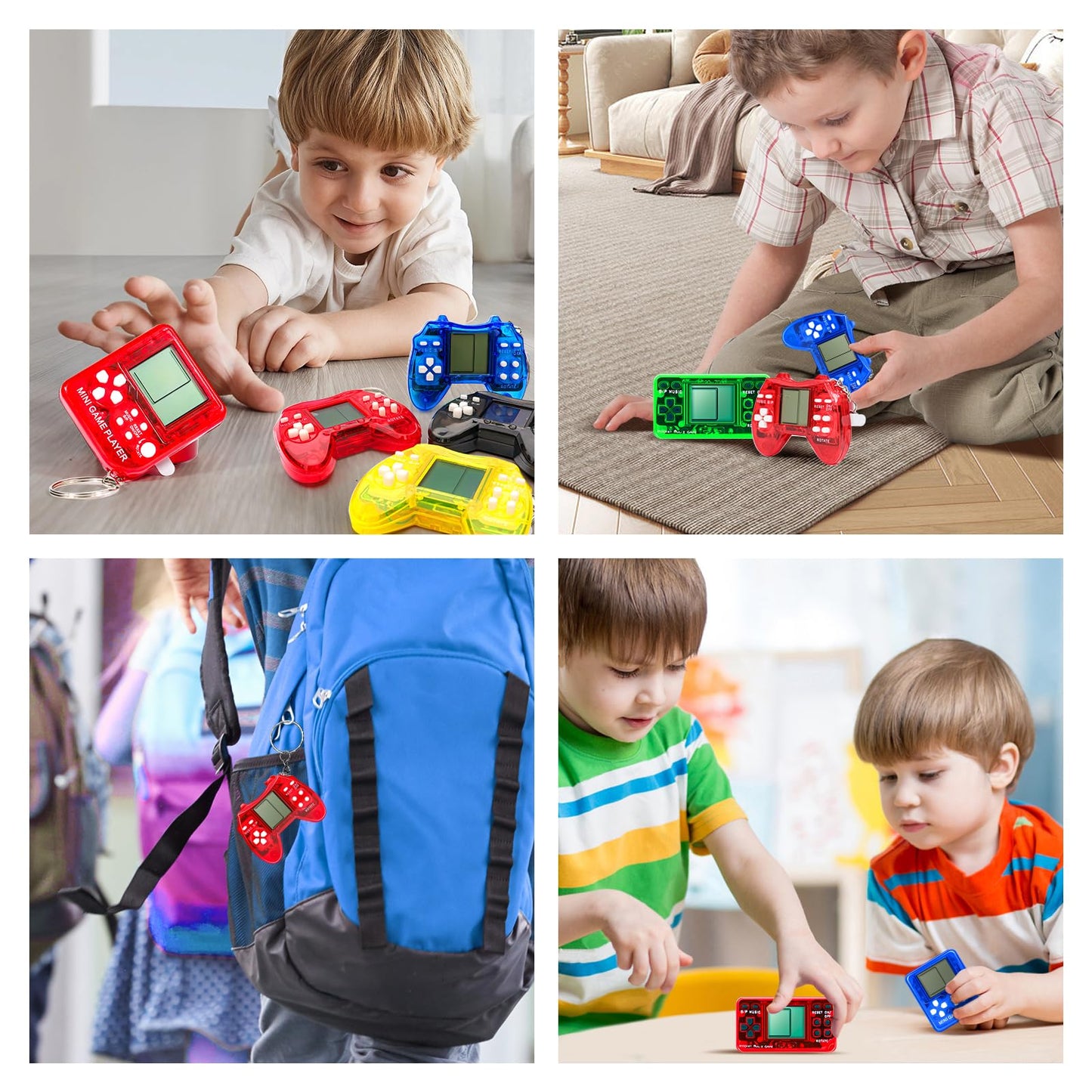 SSRMX 12Pcs Video Game Party Favors for Kids, Arcade Video Game Keychain Video Game Party Supplies