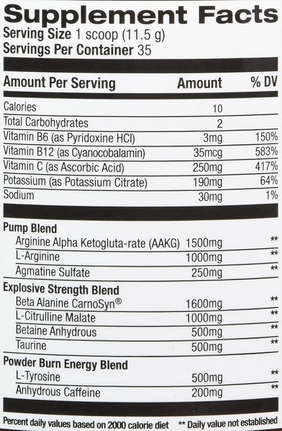 Rivalus, Powder Burn 2.0 Punch 30 Serving, Knockout Punch, 10.1 Ounce