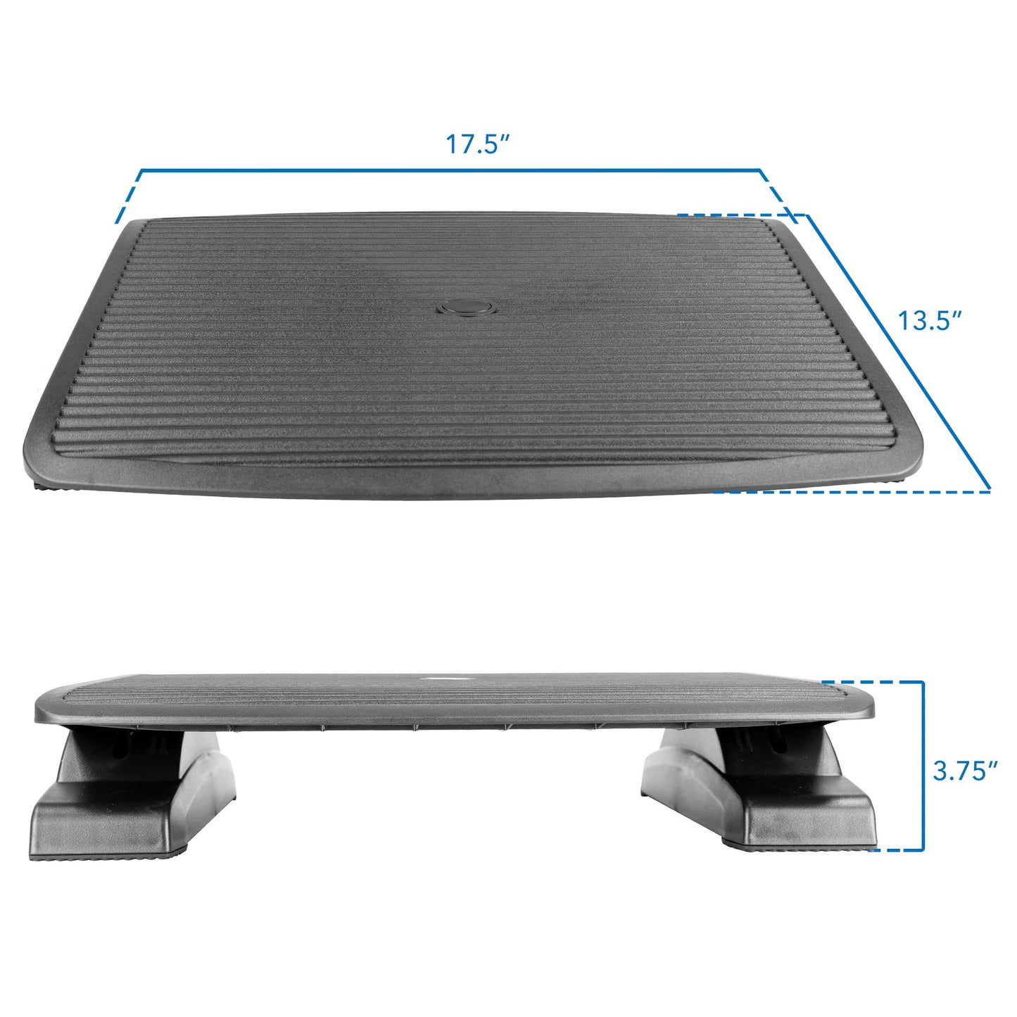 Mount-It! Under Desk Footrest, Adjustable Foot Rest Under Desk with 3 Tilt Positions, Large Non Slip Office Foot Rest with Massaging Surface, Ergonomic Foot Stool Under Desk for Home or Office
