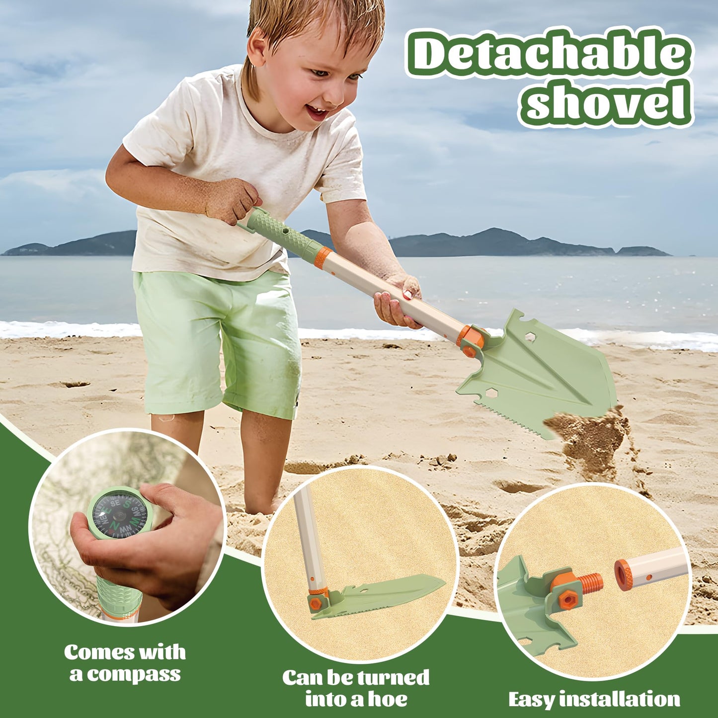 KOALA DIARY Kids Outdoor Explorer Kit, 11PCS Bug Catching Kit with Butterfly Net, Shovel，Magnifying Glass, Bug Catchers，Outdoor Explorer Kit Toys for Kids Age 3+