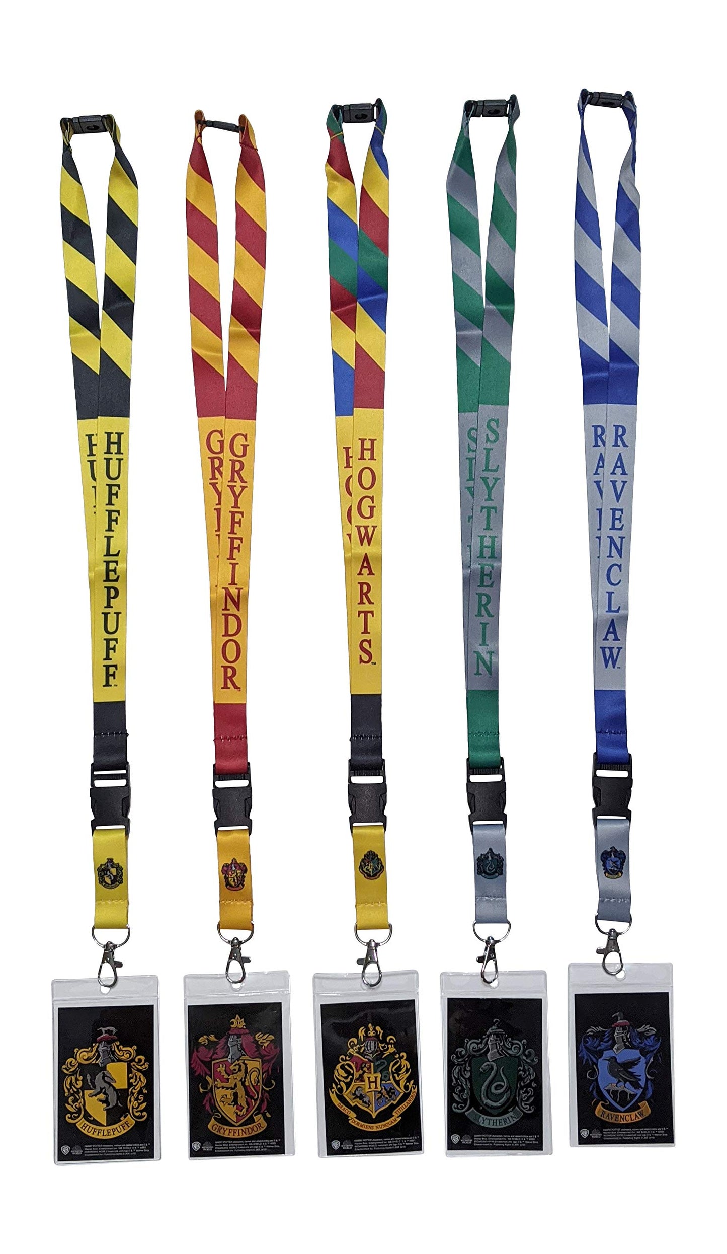 Ata-Boy Harry Potter ID Badge Holder Lanyard 5pk Bundle Gryffindor Hufflepuff Slytherin Ravenclaw Hogwarts