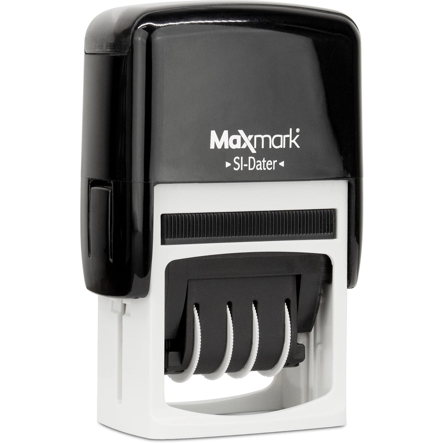 MaxMark Office Self Inking Date Stamp with Phrase Received - 2 Color Blue/Red Ink