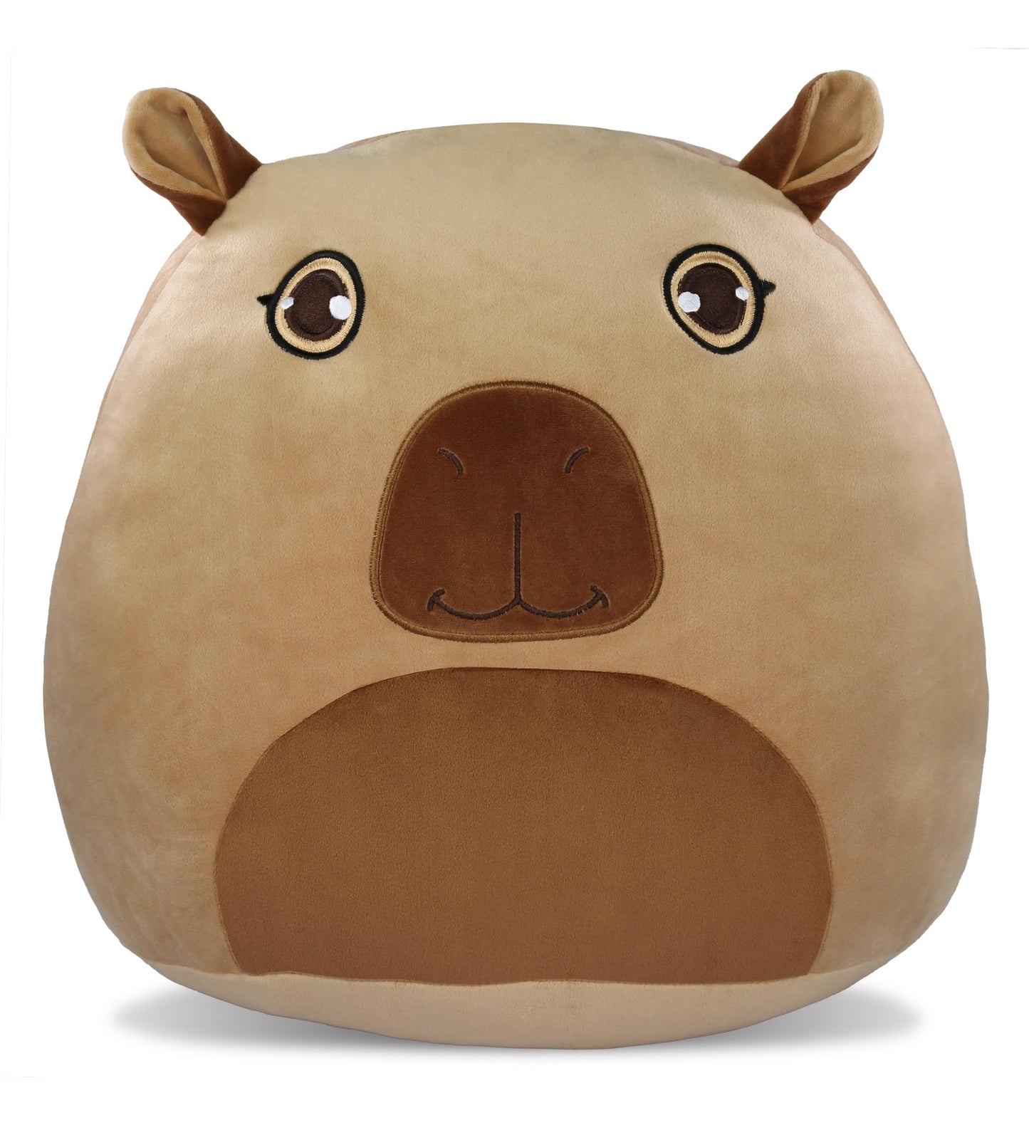 DolliBu Snug Mooshies Capybara Stuffed Animal Plush Toy - Large Cuddly Wild Life Super Squishy Soft Toys, Huggable Big Plush Animals for Girls and Boys, Cute Toy Animal Pillow for Kids - 17 inches