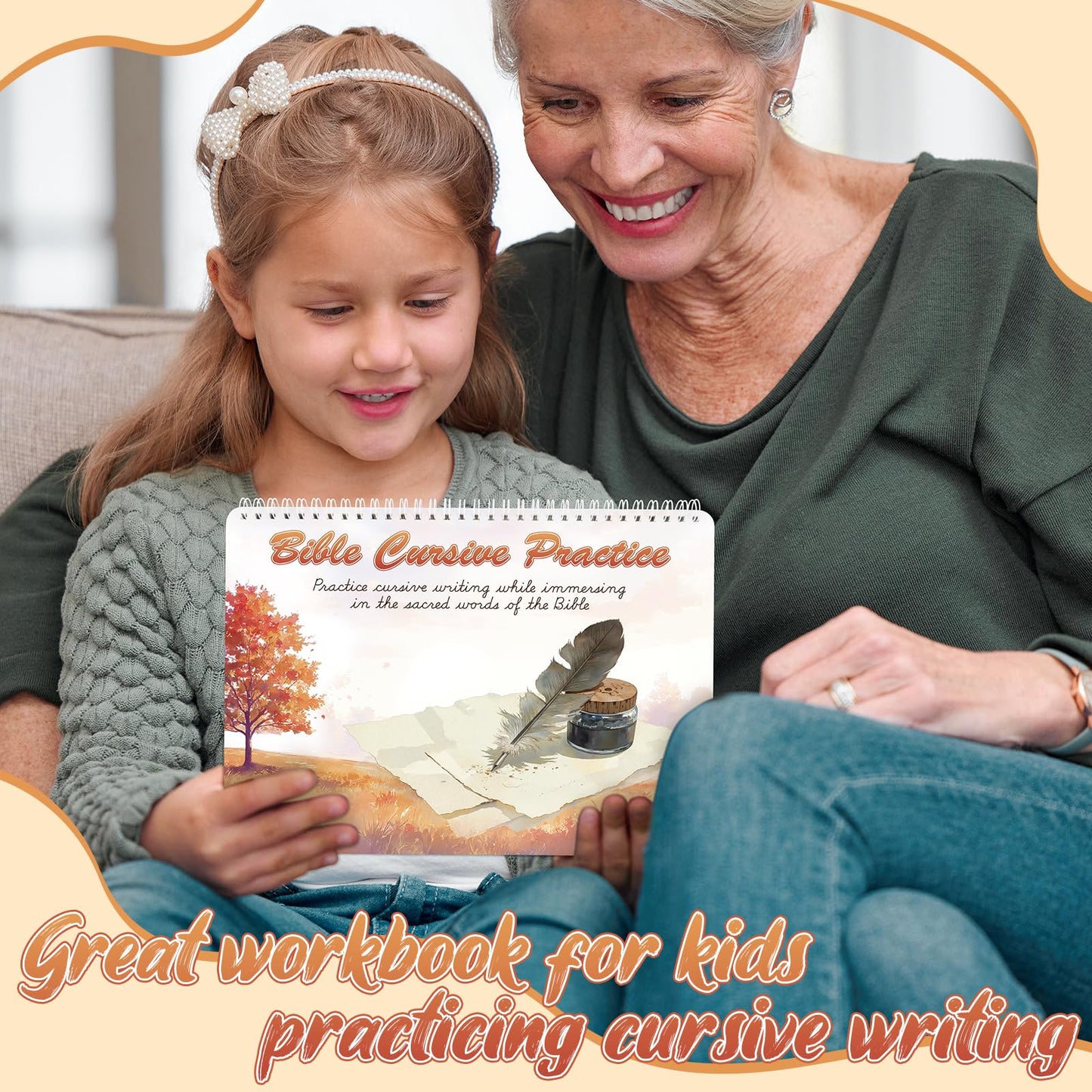 Grooved Cursive Handwriting Workbook for Kids 5-12 & Adults,Reusable Magic Practice Books with Disappearing Ink Pens,Grooved Kids Writing Book Cursive Workbook with Words Letters Bible Verses Sentence