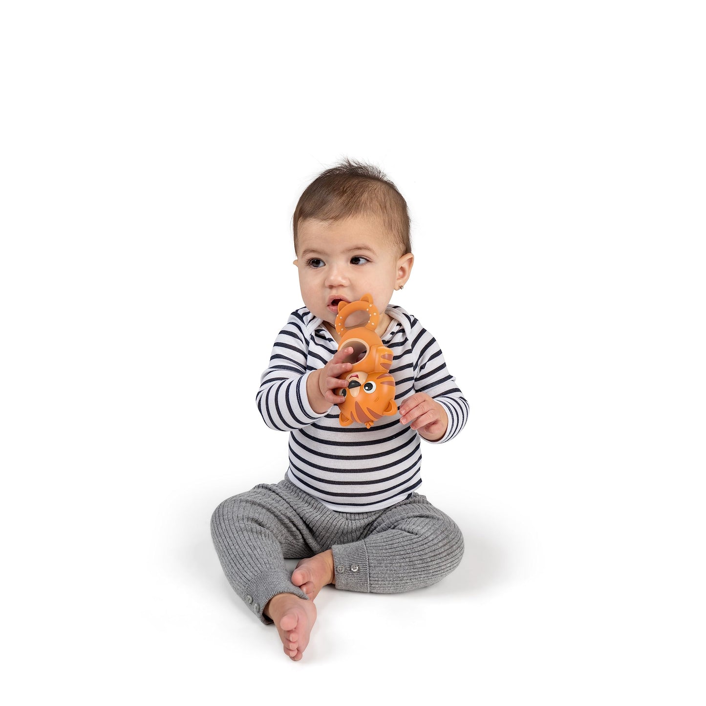 Baby Einstein Teethe & Wobble Tinker Tiger Teether Toy, BPA Free, for Cause and Effect Learning, Infants Ages 3 Months and Up
