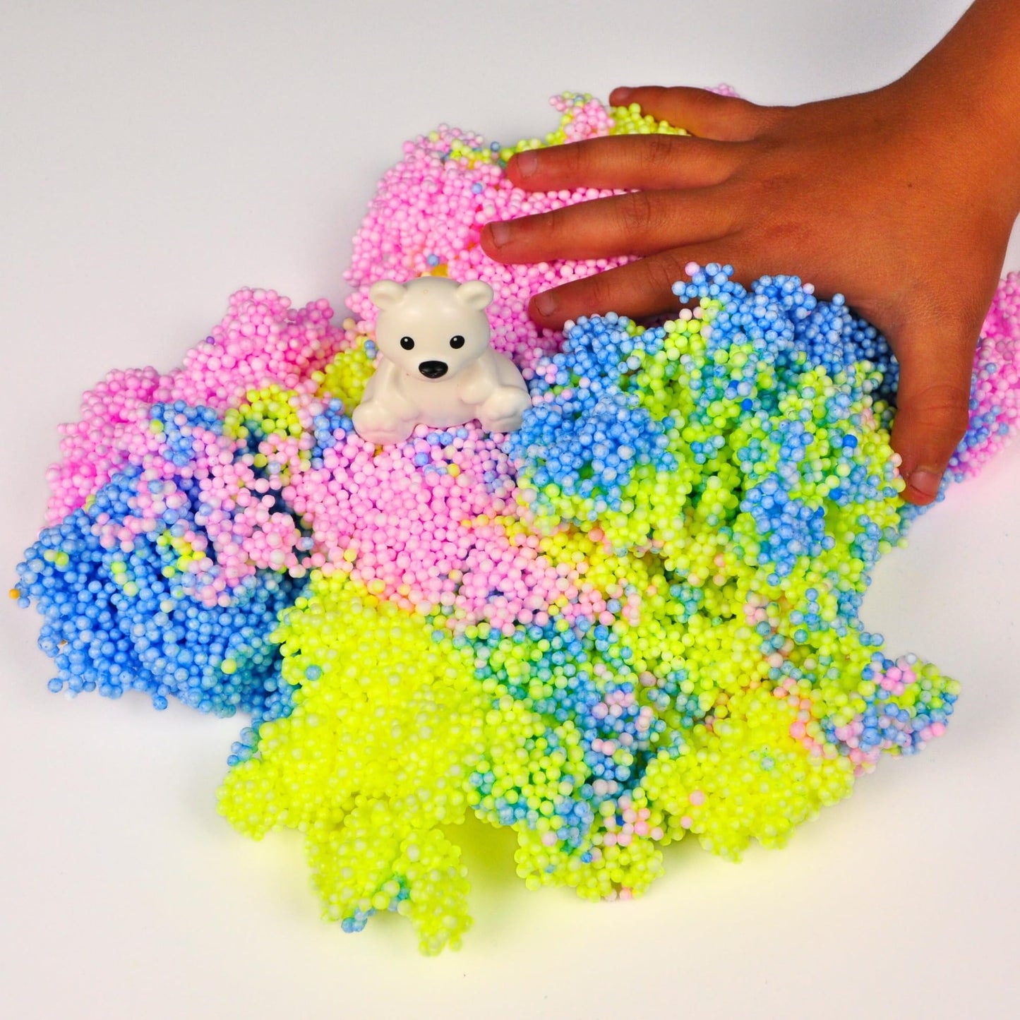 Silly Foam, Creative Modeling Foam Beads, 1-Pack of 6 Neon Pastel Colors, Perfect for Preschool and Kids, Arts & Crafts, Sensory Play, STEM, Travel Toy, Easter Basket Stuffers, Non-Toxic (Age 3+)