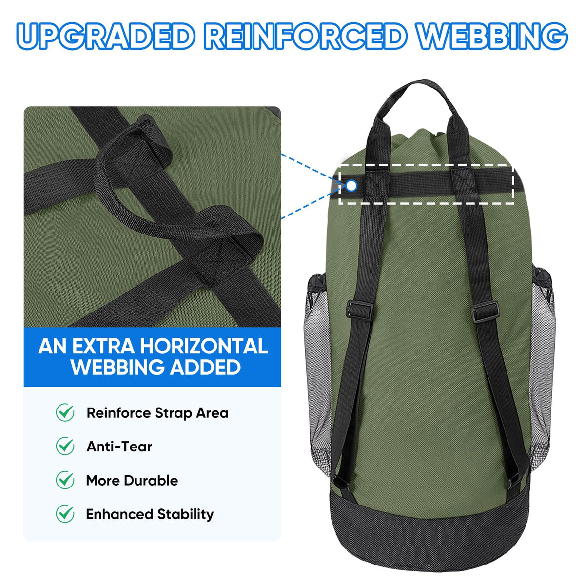 2PK 150L Laundry Bag Backpack (2 Count)