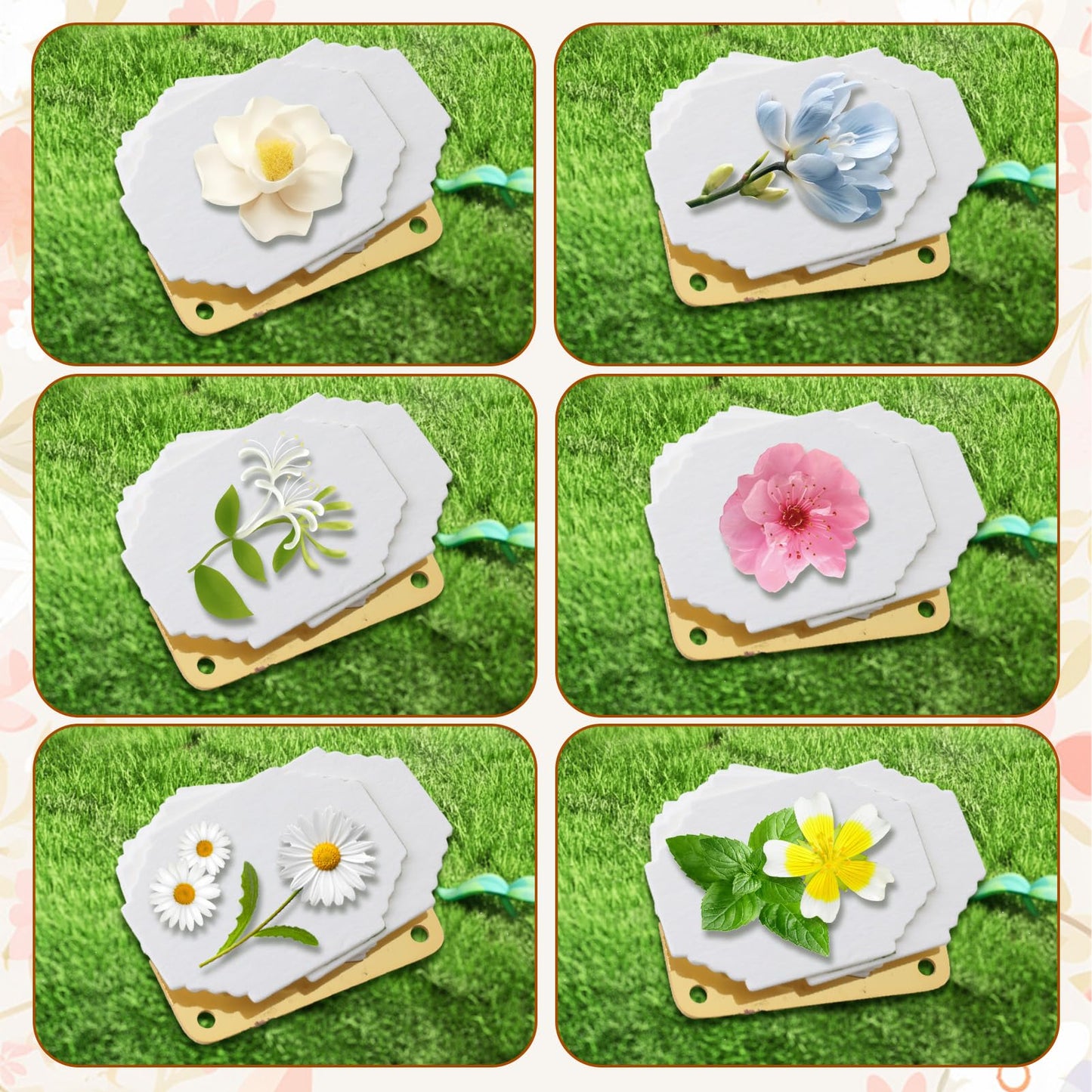 RJLCTH 2 Pcs Micro Flower Press Keychain, Portable Mini Flower Press with 40 Reusable Blotting Papers for Flower Preservation, Resin Art, Journals, Scrapbooking and DIY Botanical Crafts