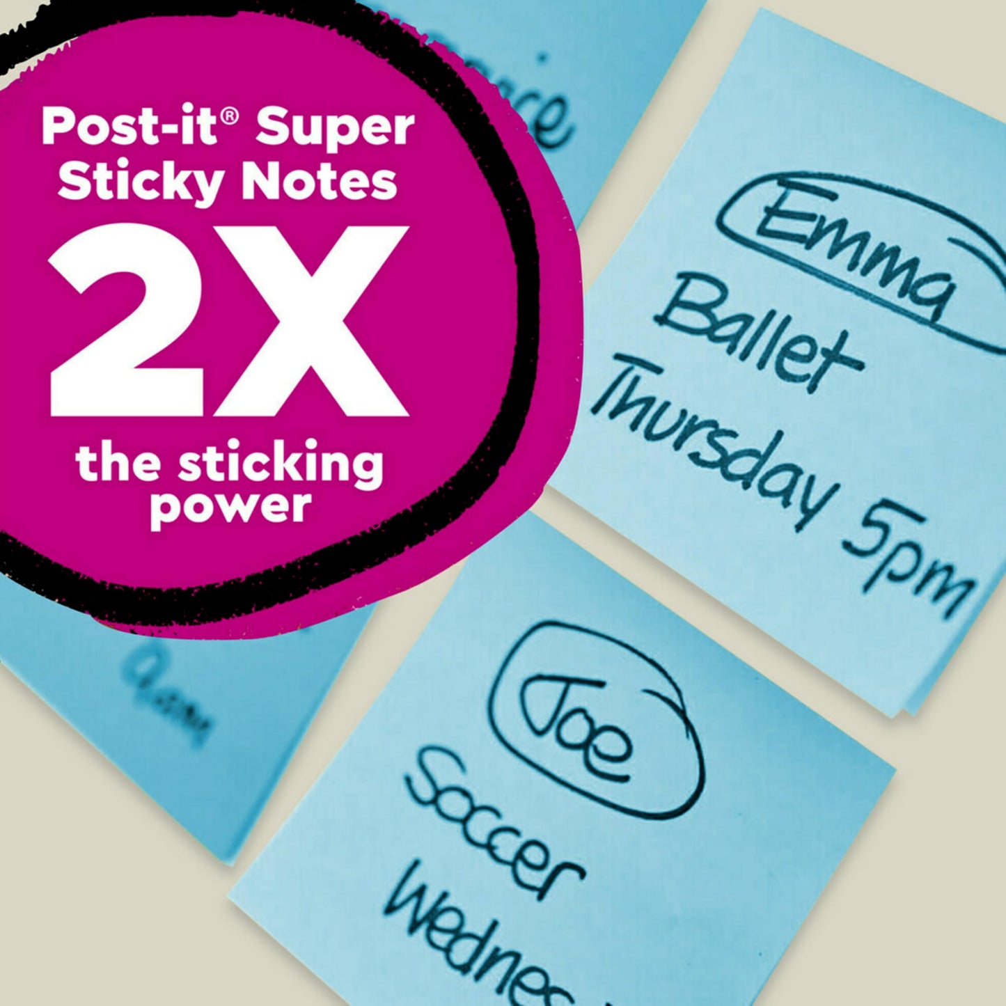 Post-it 100% Recycled Paper Super Sticky Notes, 3 in. x 3 in., 24 Pads, 70 Sheets per Pad, Oasis Collection, School Supplies and Office Products