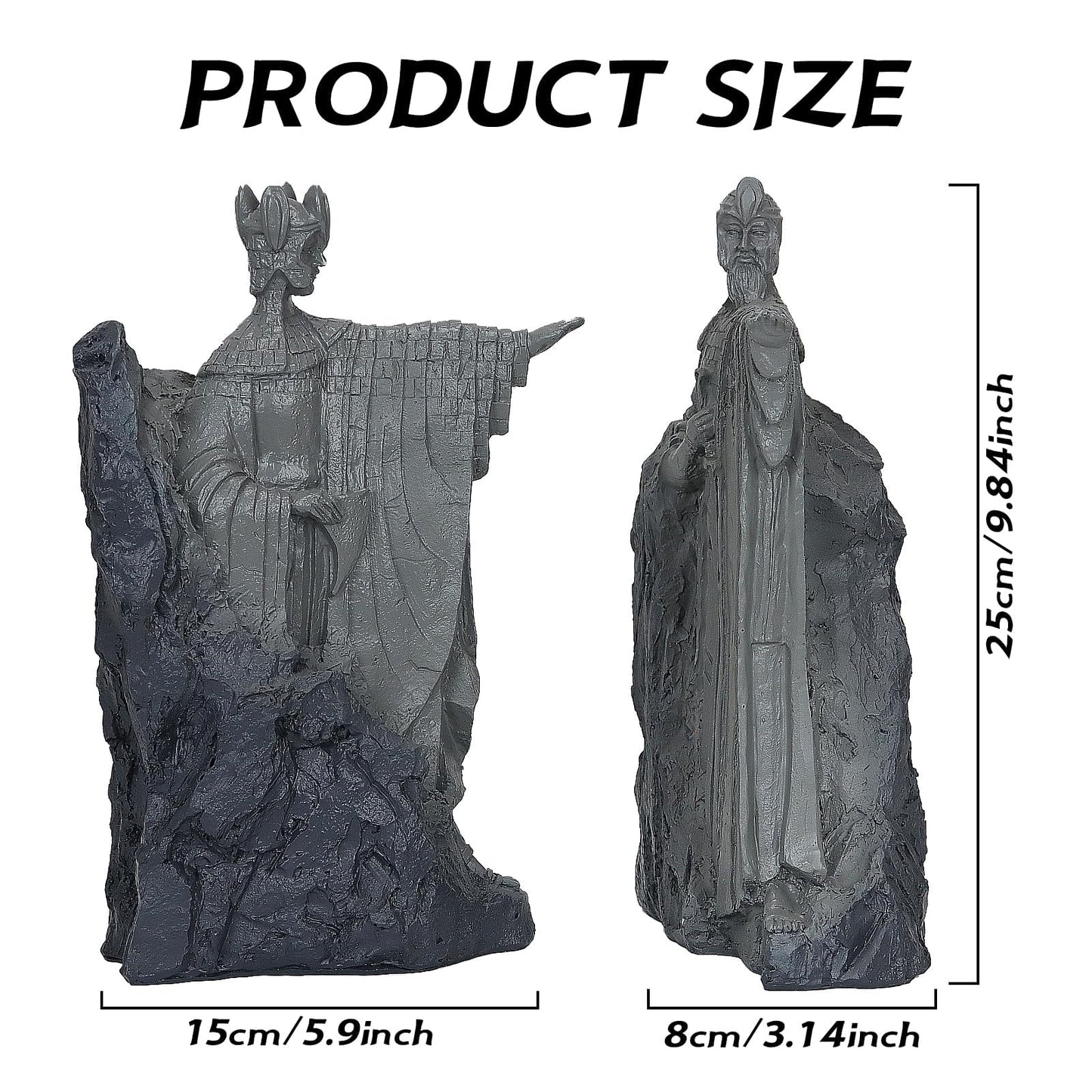 Large Decorative Bookends, 9.5" Book End Resin Collectibles, Decorative Book Stopper Binder and Dividers for Library Office Home (Large)