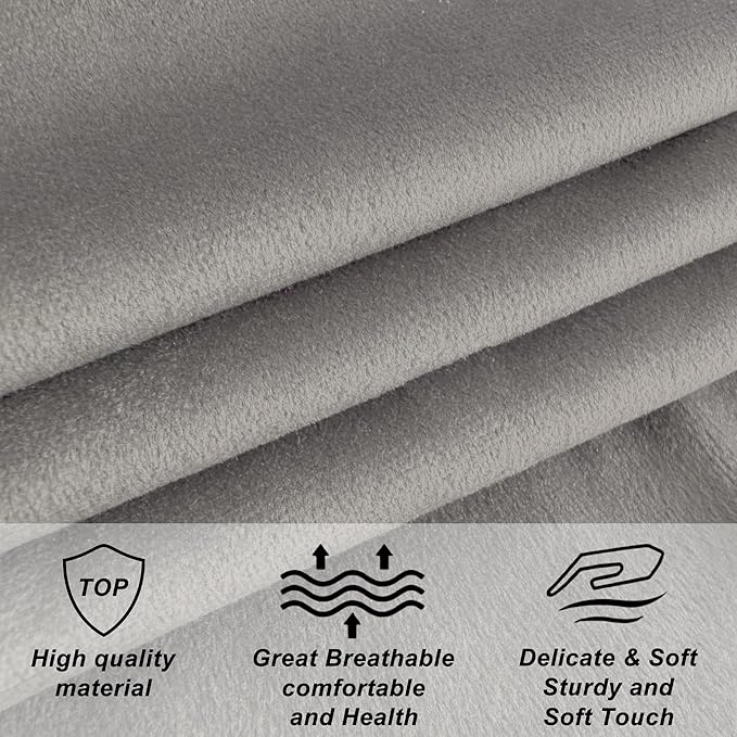 Velvet Upholstered Headboard Queen/Full Size Latest Model Wall Mount, Bed Frame Mount, Featuring High-Density Sponge Padding, Luxury Texture Easy Assembly Comfort and Style-Light Gray
